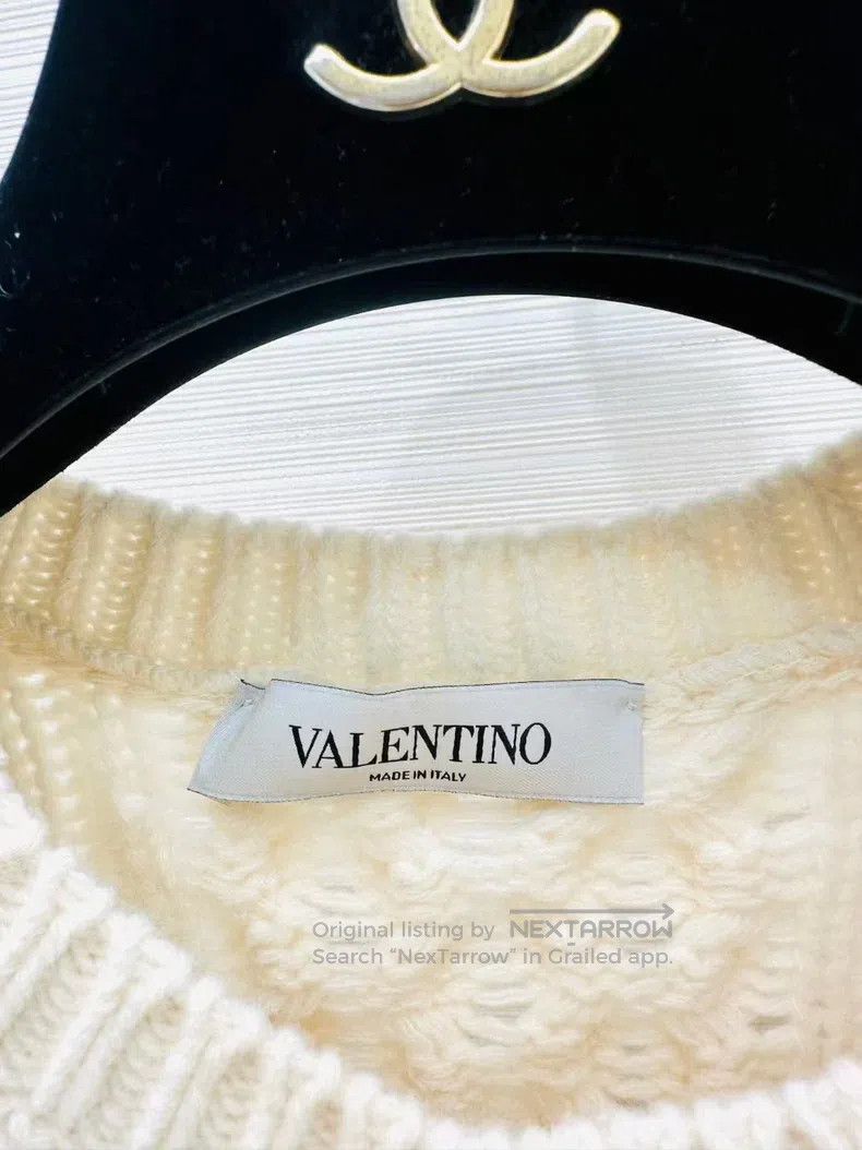 Valentino Valentino Feather milky white sweater Size S / US 4 / IT 40 - 2 Thumbnail