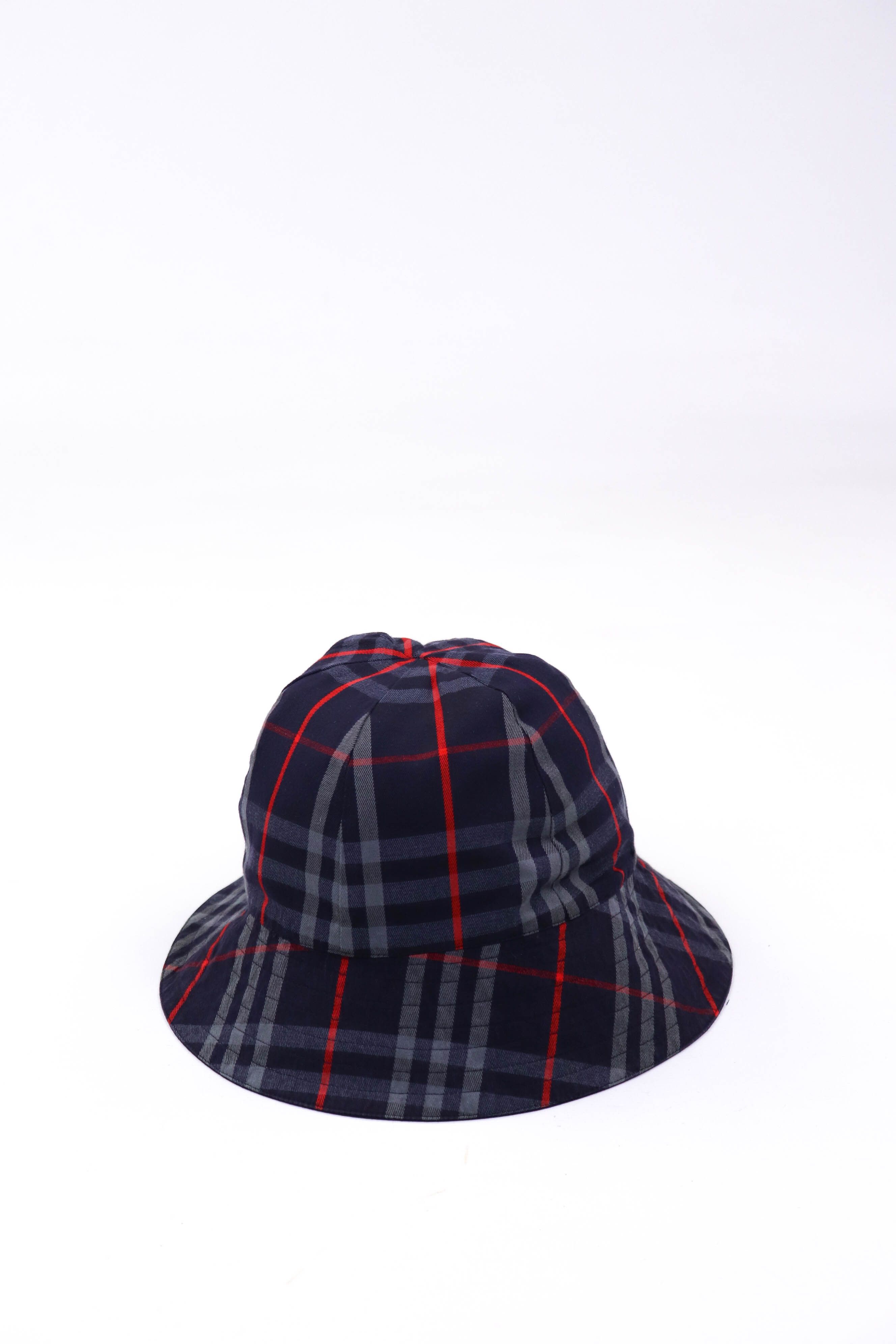 Burberry Burberrys Vintage Blue Nova Check Reversible Bucket Hat Size ONE SIZE - 1 Thumbnail