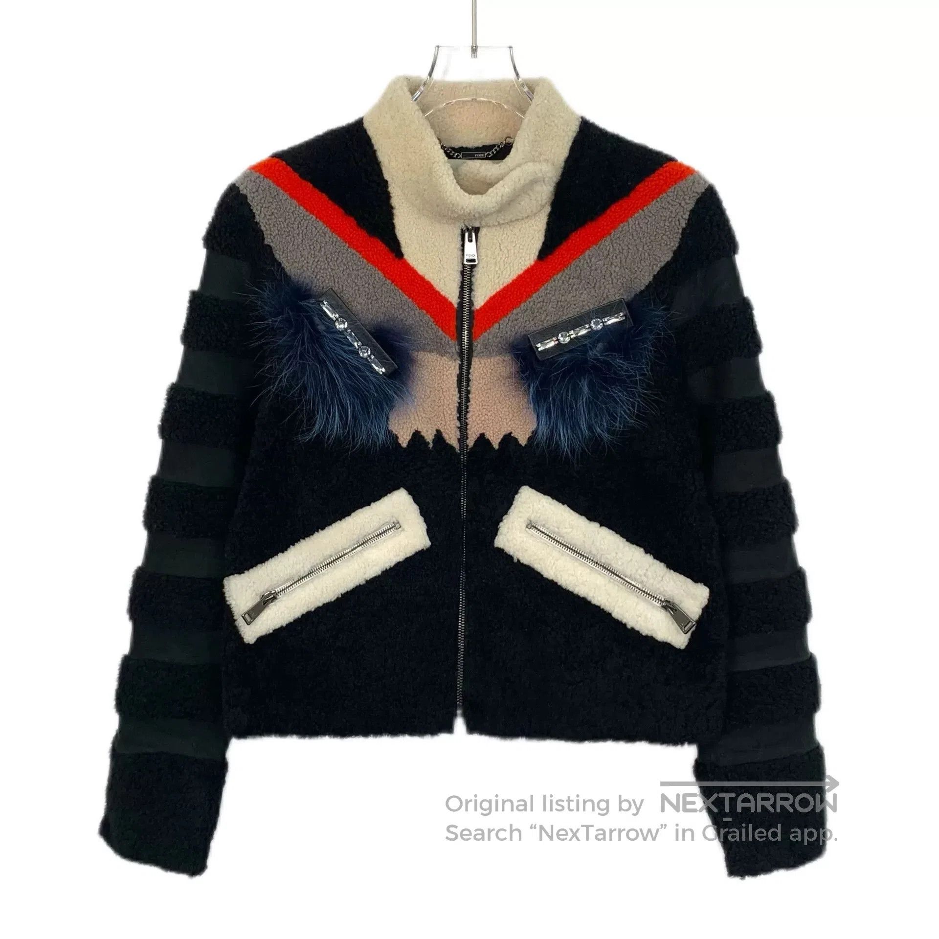 Fendi black furry monster zip jacket by fendi. Size US M / EU 48-50 / 2 - 1 Thumbnail