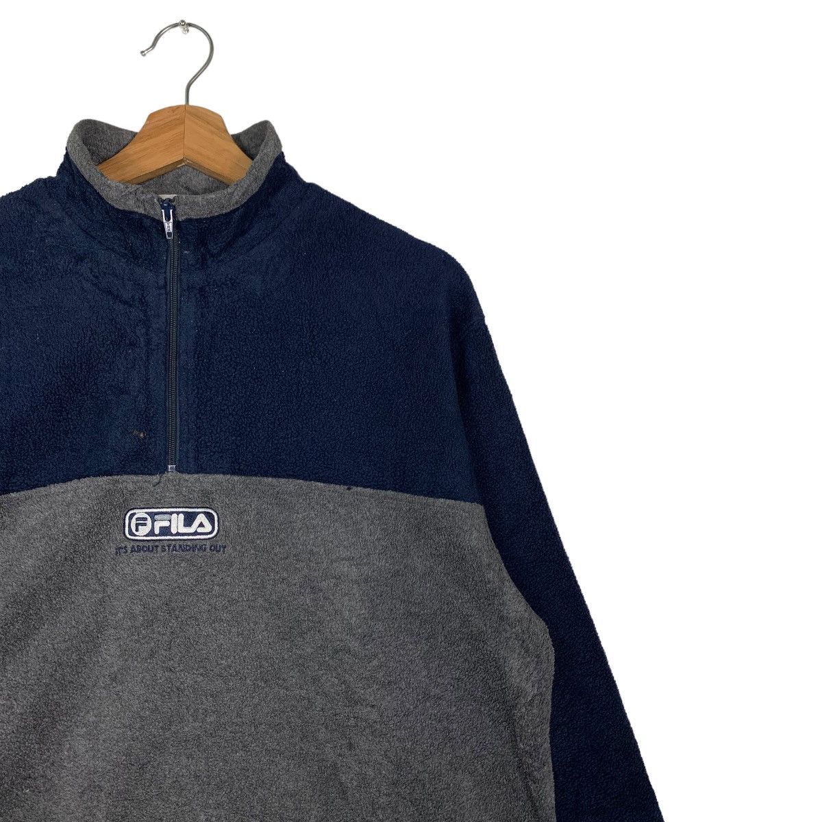 Fila FILA Center Logo Half Zip Pullover Fleece Sweater #0019-C1 Size US M / EU 48-50 / 2 - 6 Thumbnail