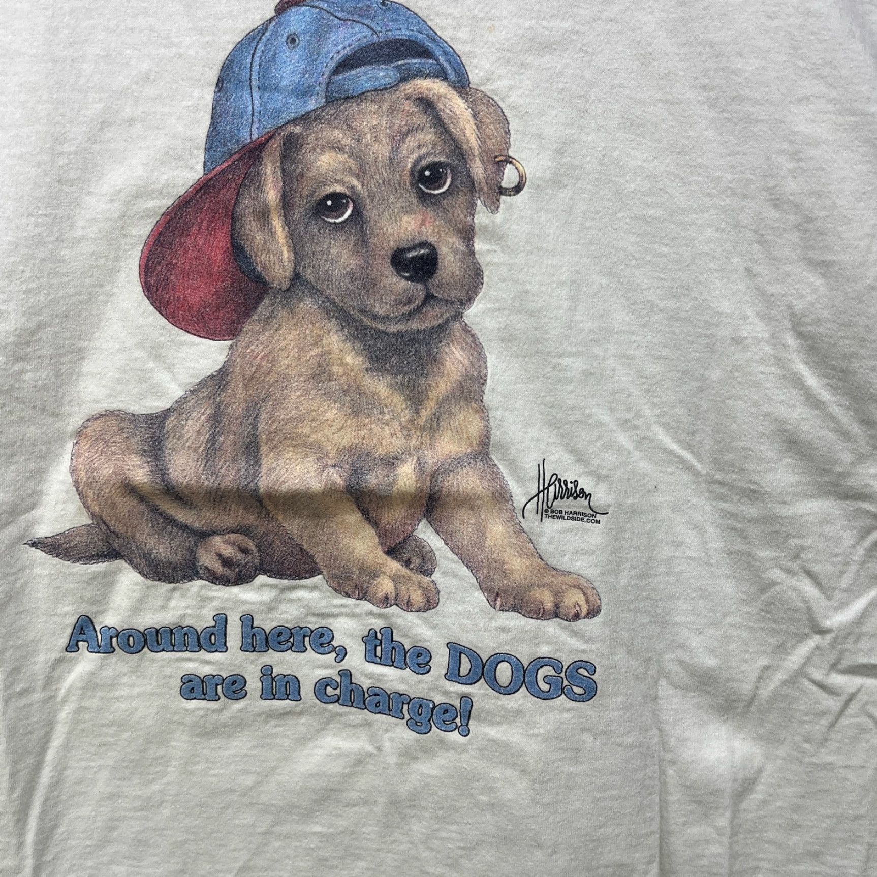Vintage VINTAGE 90s Golden Retriever Dog Cute T Shirt XL Men White Cotton Logo Embroidered 90s Size US XL / EU 56 / 4 - 2 Thumbnail