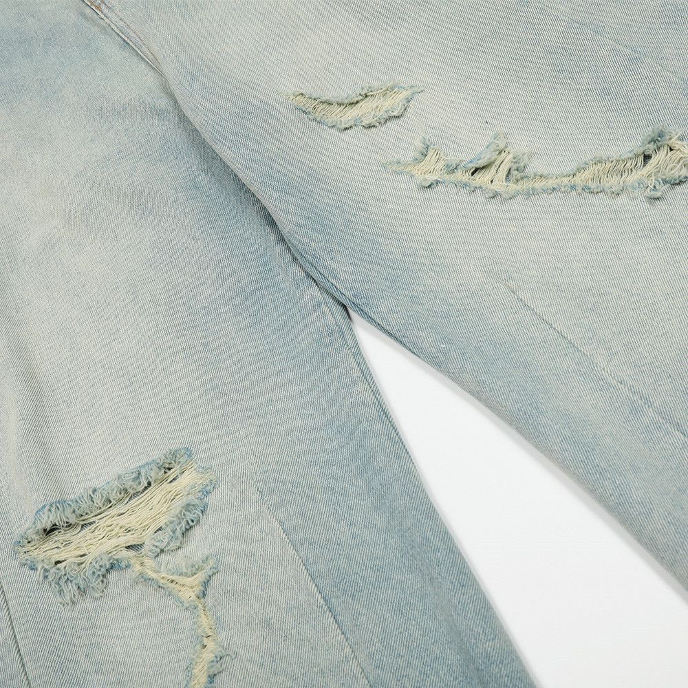 Japanese Brand × Vintage Men's loose punk washed distressed straight jeans Size US 32 / EU 48 - 5 Thumbnail