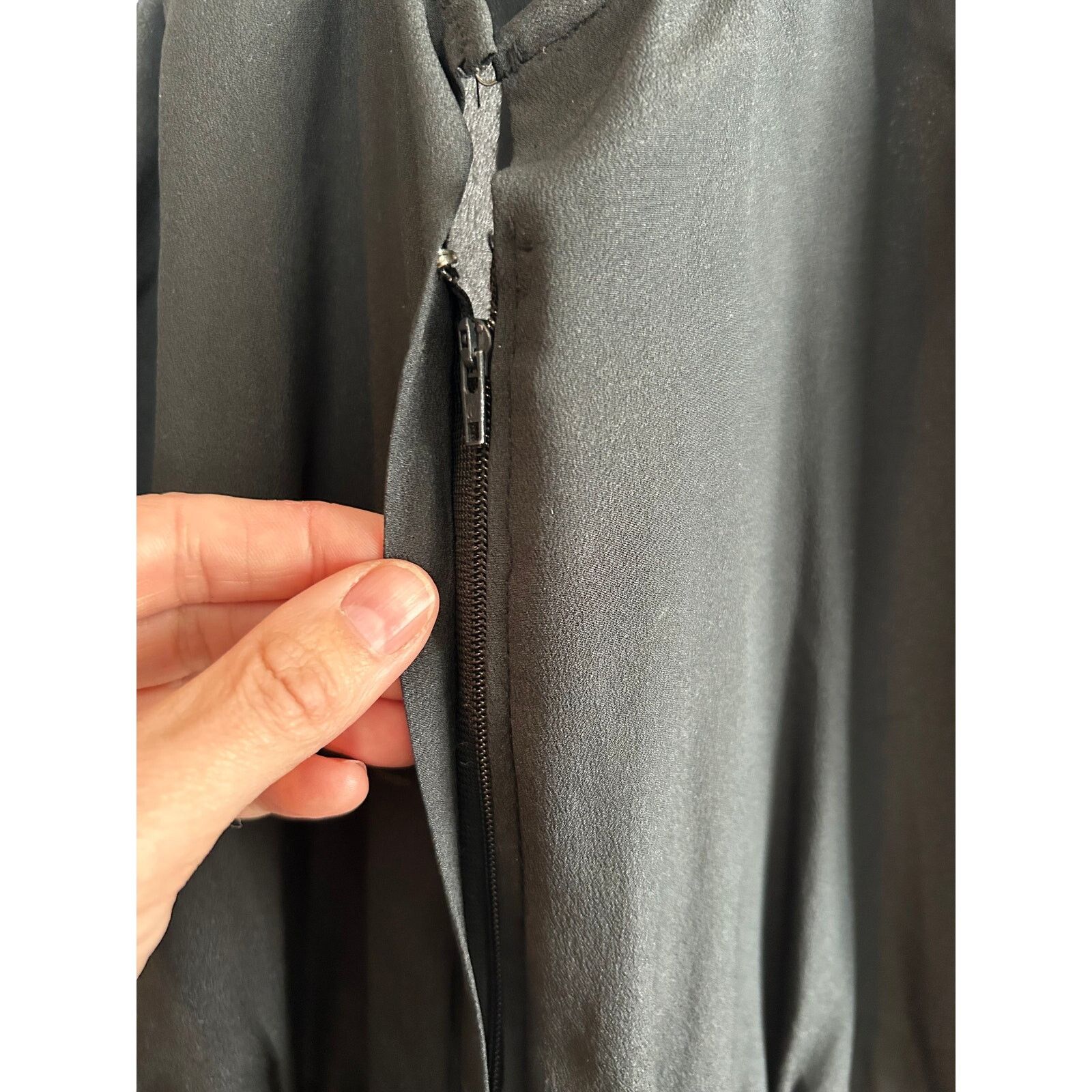 Other VTG Silver Black Metallic Brocade Jumpsuit Matching Jacket Size 28" / US 6 / IT 42 - 16 Thumbnail