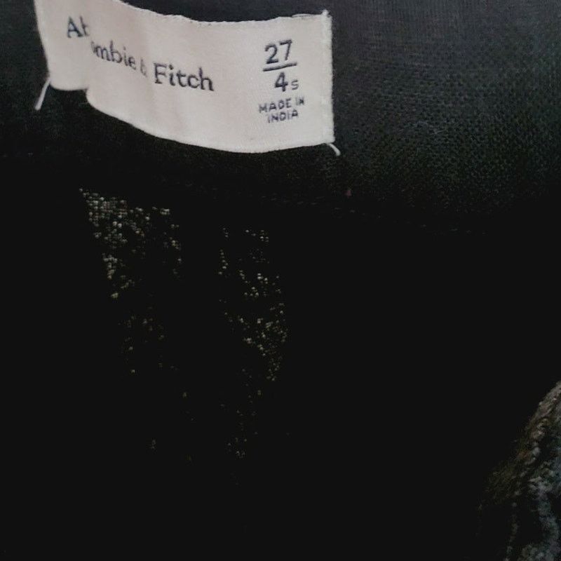 Abercrombie & Fitch Abercrombie & Fitch Black Linen Blend Trouser Pants 27/4 Size 27" / US 4 / IT 40 - 5 Thumbnail