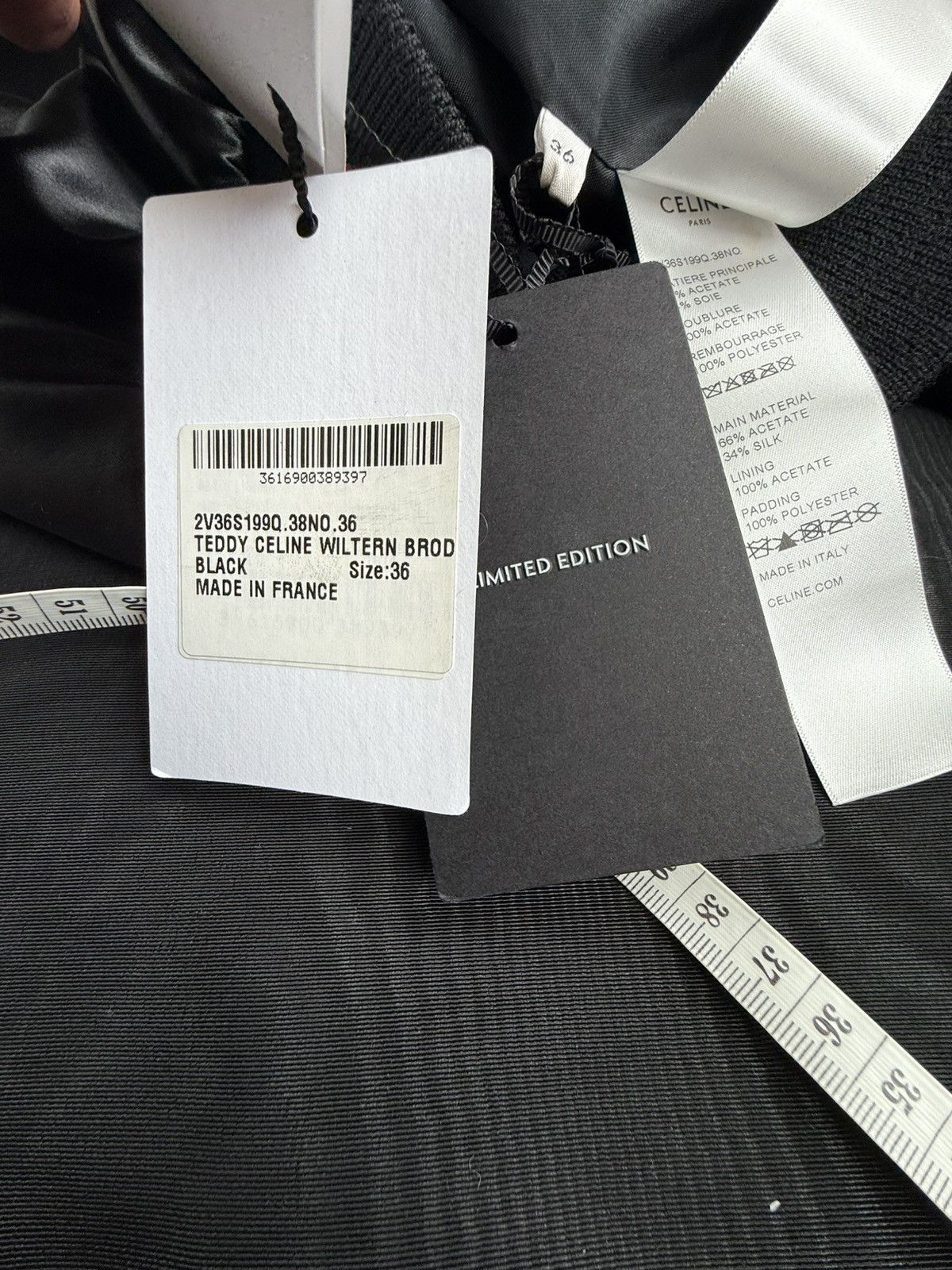 Celine × Hedi Slimane $6.5k FW23 Celine The Wiltern embroidered teddy jacket Hedi Size US S / EU 44-46 / 1 - 23 Thumbnail
