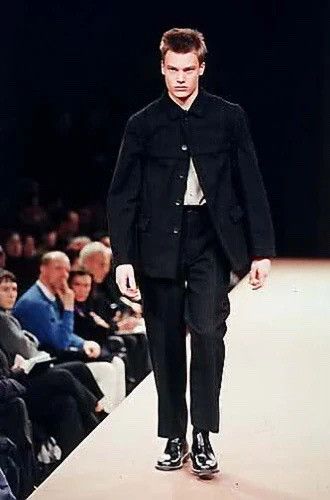 Comme des Garcons AW1998 Comme des Garçons Homme Wool Pinstriped Wool Jacket Size US M / EU 48-50 / 2 - 1 Thumbnail