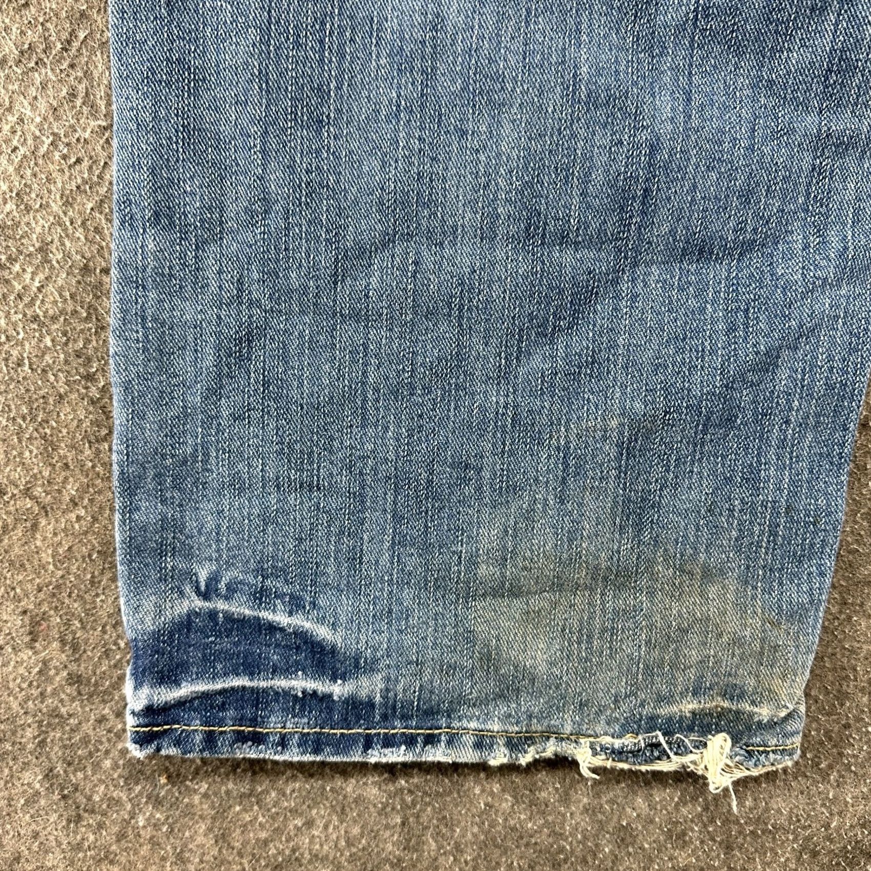 American Eagle Outfitters American Eagle Jeans Mens 38x32 Blue Relaxed Straight Distressed 5-Pocket Denim Jeans Mens Blue Distressed Retro Vintage? Size US 38 / EU 54 - 5 Thumbnail
