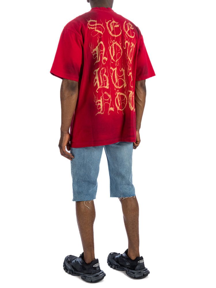 Balenciaga o1mt1gz1024 Heavy Metal Fit T-Shirt in Red Size US S / EU 44-46 / 1 - 2 Thumbnail