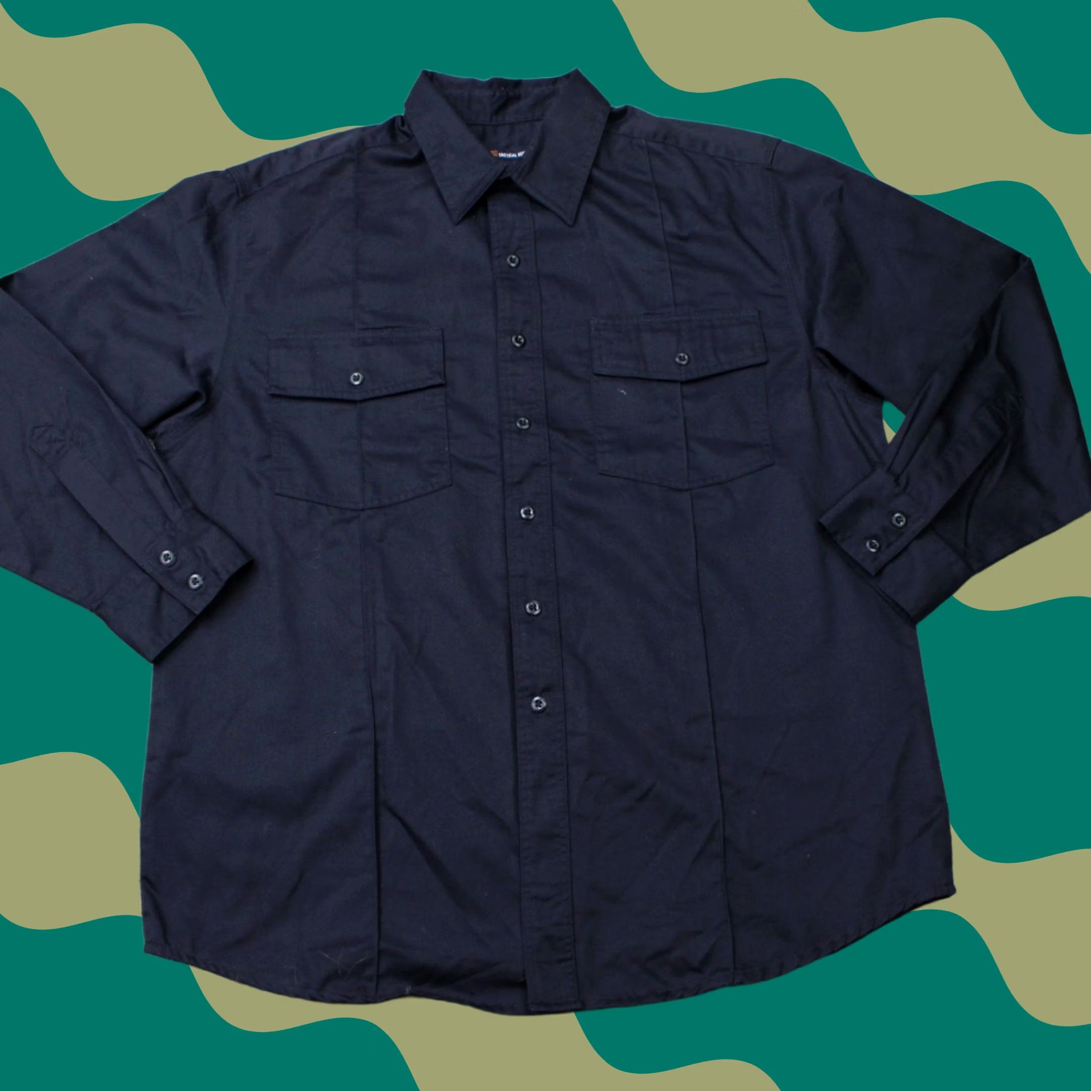 Vintage 5.11 Tactical Shirt Mens Large Black Button-Up Long Sleeve Cotton Solid Runtime? Size US L / EU 52-54 / 3 - 1 Thumbnail