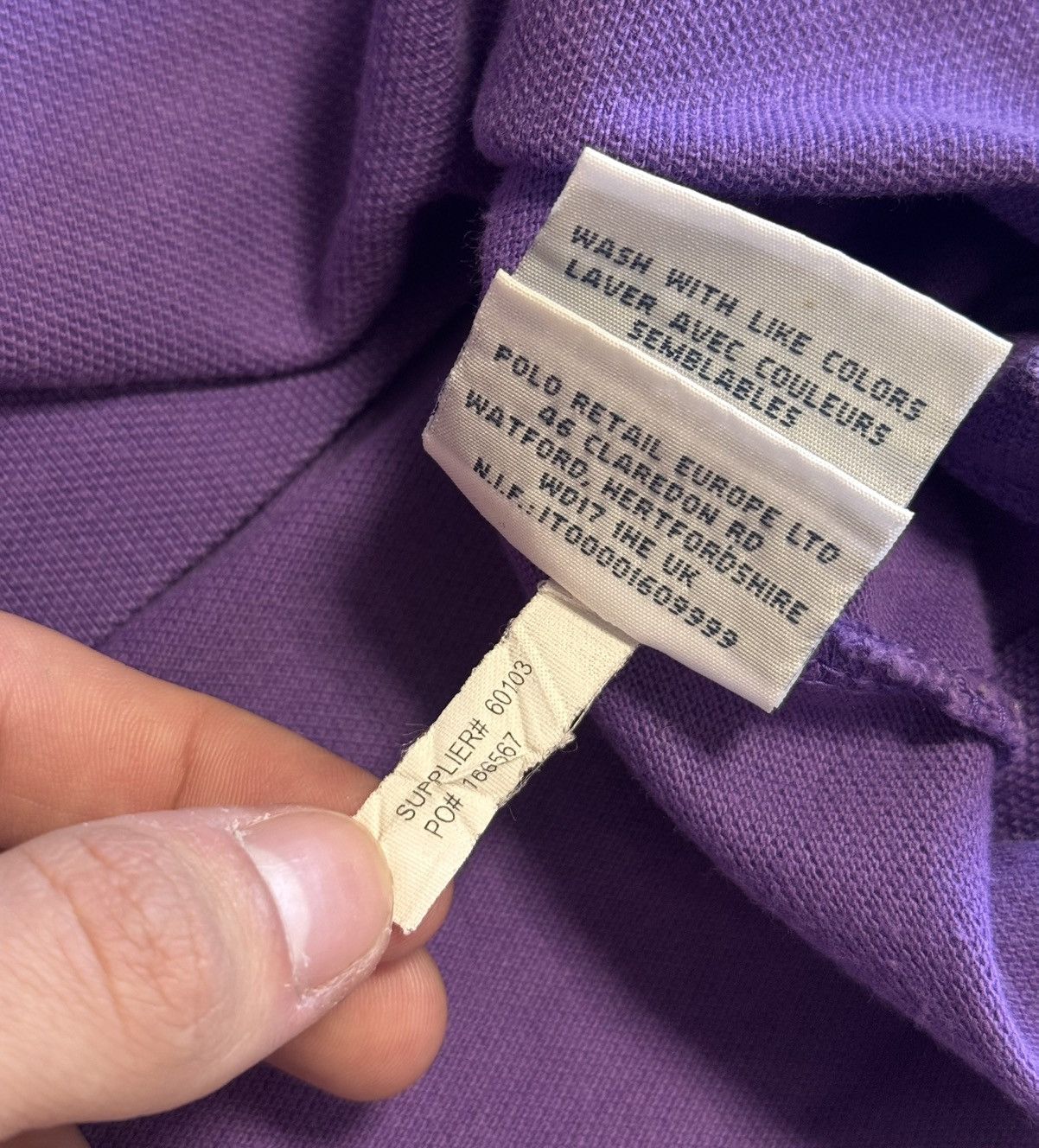 Polo Ralph Lauren × Vintage Vintage Polo Ralph Lauren Chief Keef Purple Polo Size US S / EU 44-46 / 1 - 9 Thumbnail
