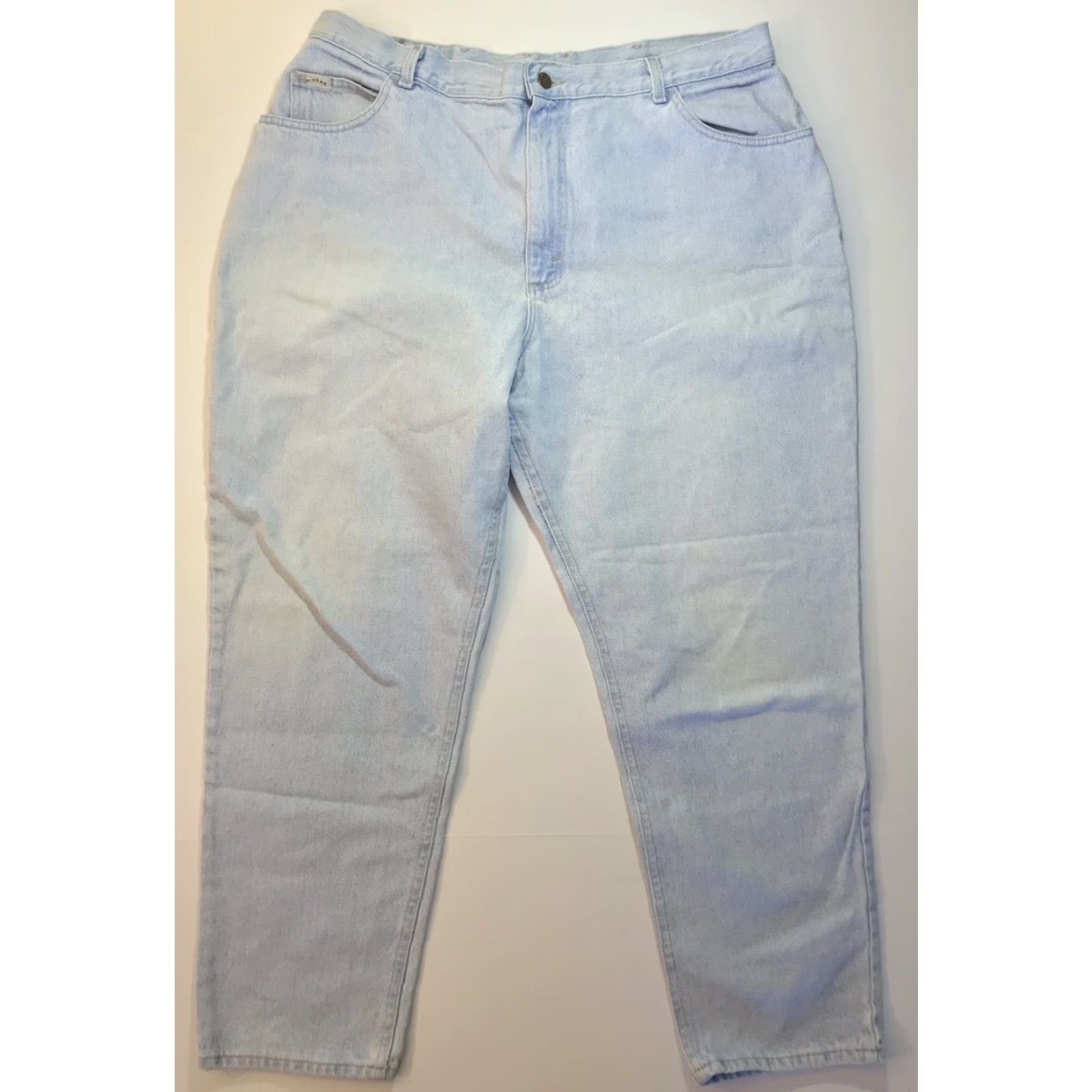 Vintage VINTAGE Riders Lee Jeans Womens Denim Regular Fit 24W 32in Blue USA Stripe/Logo Mid Rise Belt Zip Closure Regular Department Women Size 42" / US 20 - 2 Thumbnail
