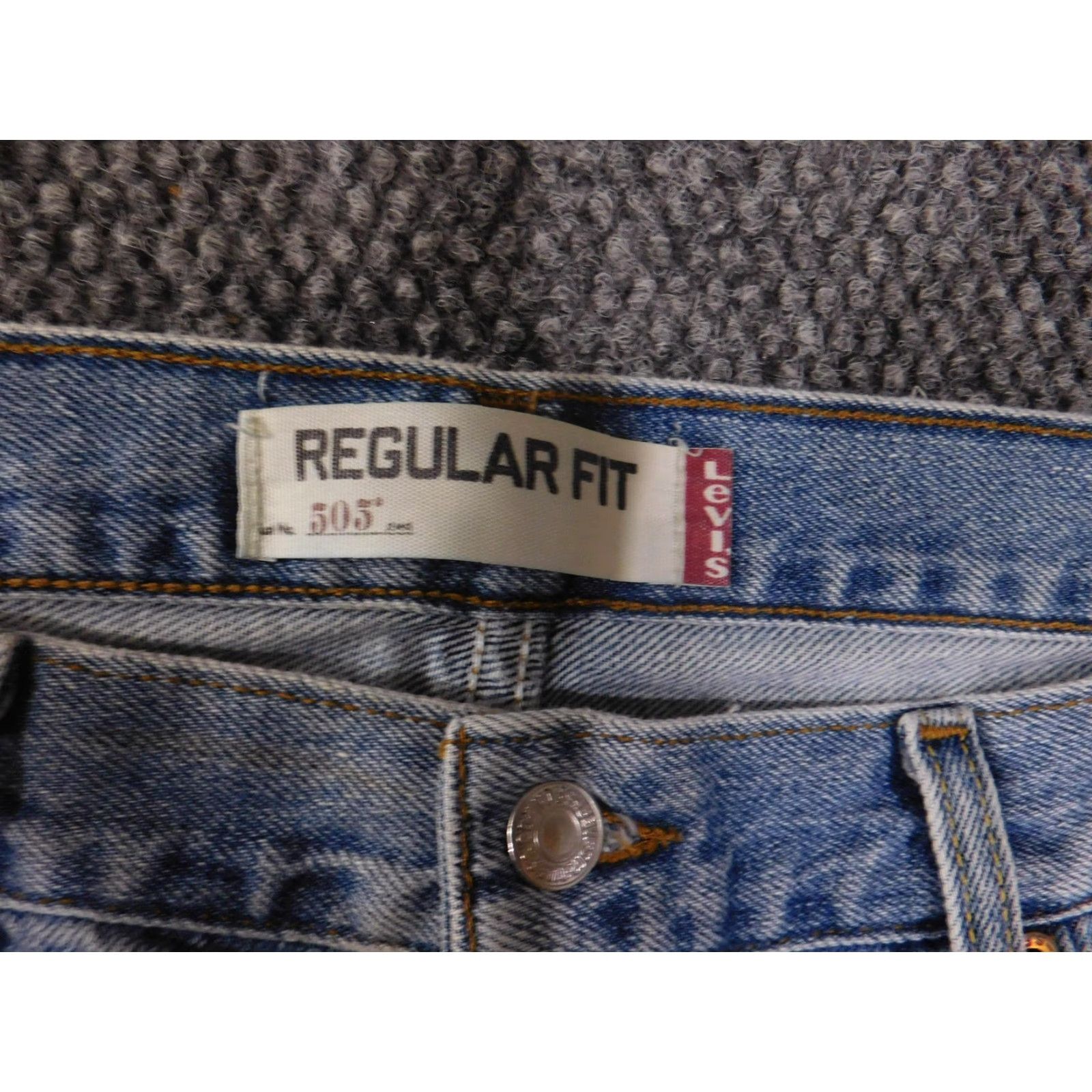 Levi's Levi's 505 Jeans Mens 38x30 Blue Regular Fit Denim Straight Leg Pants Size US 38 / EU 54 - 3 Thumbnail