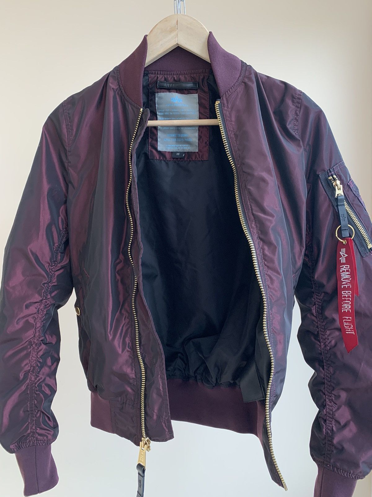 Alpha Industries Alpha Industries MA-1 Slim Fit VF PM Iridium Bomber Jacket Size XS / US 0-2 / IT 36-38 - 17 Thumbnail