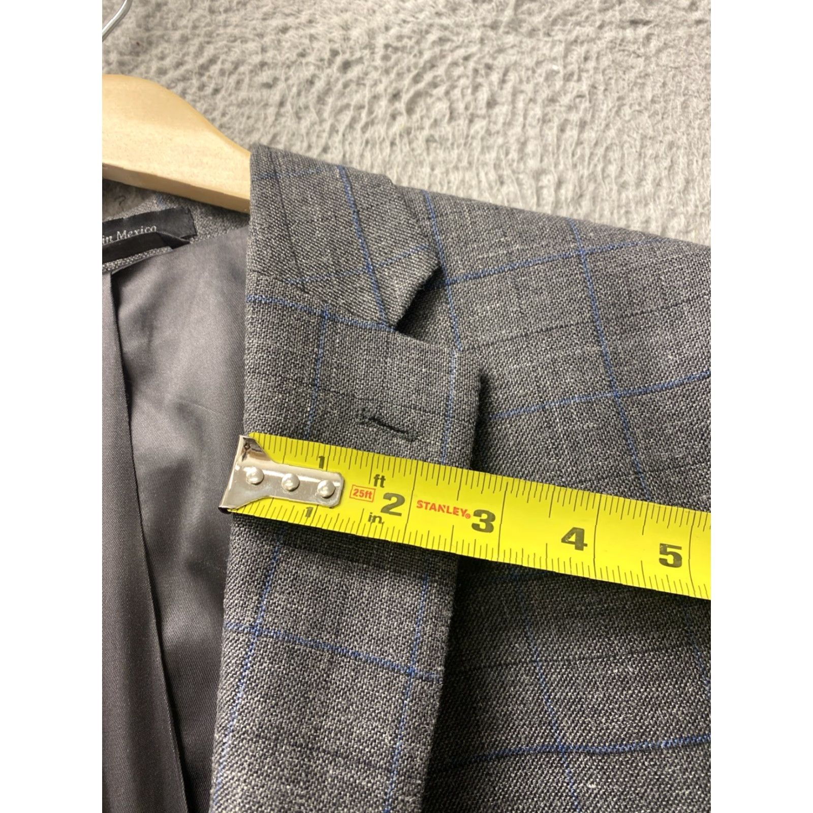 Ralph Lauren Ralph Lauren Blazer Jacket RRL Gray Blue Check 41R Slim Fit Linen Blend Corduroy Men Size 42R - 7 Thumbnail