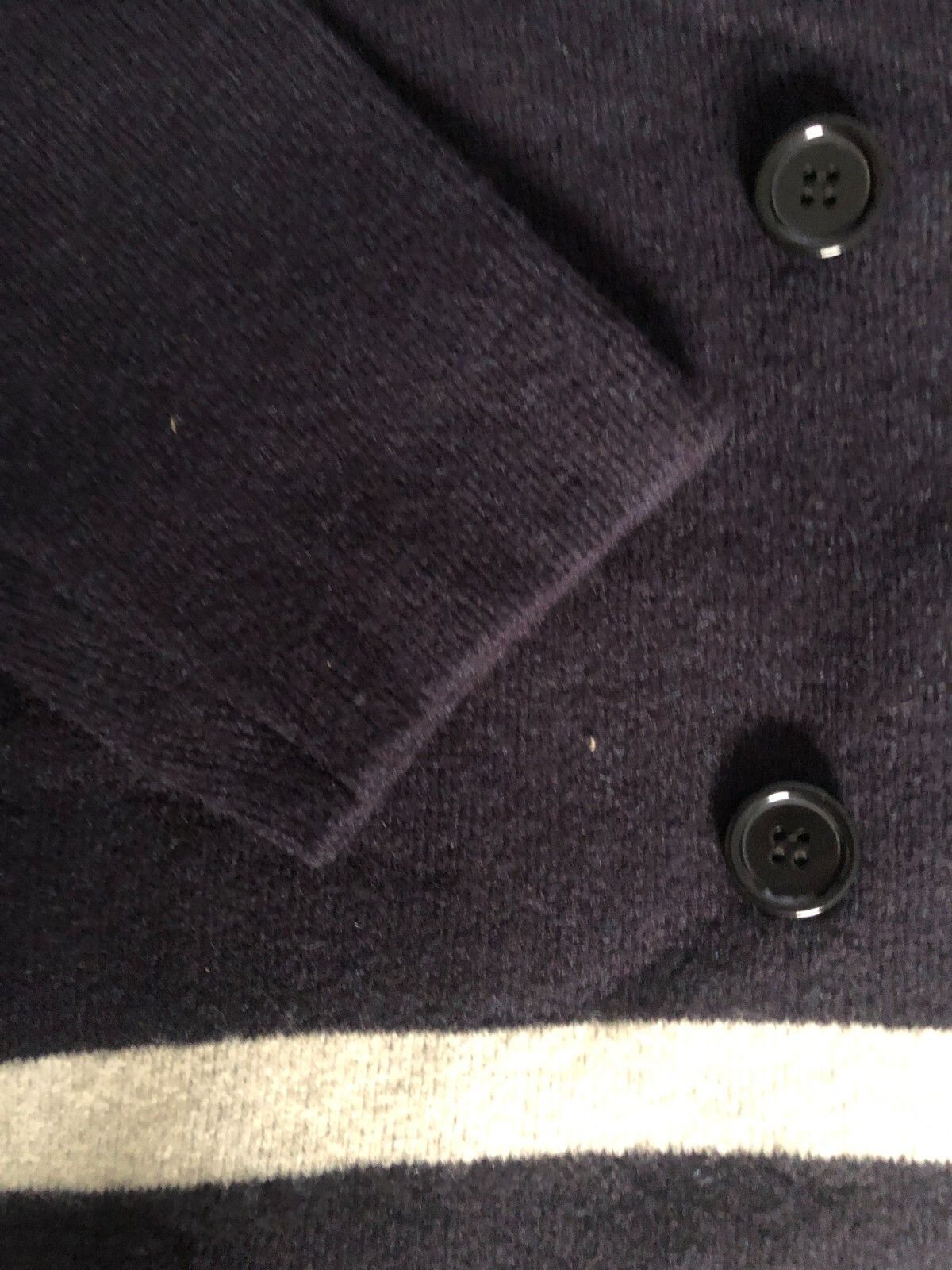 Marina Rinaldi Marina Sport by Rinaldi Navy White Stripes Pea Coat Size XL / US 12-14 / IT 48-50 - 7 Thumbnail
