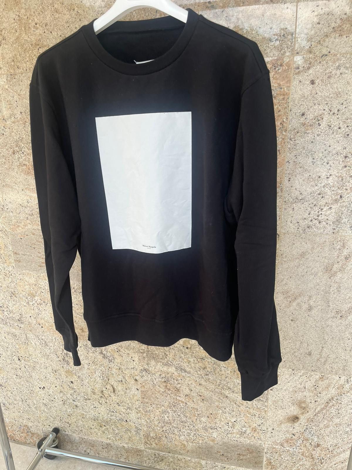 Maison Margiela Box Logo Crewneck Sweater in Black Size US L / EU 52-54 / 3 - 7 Thumbnail
