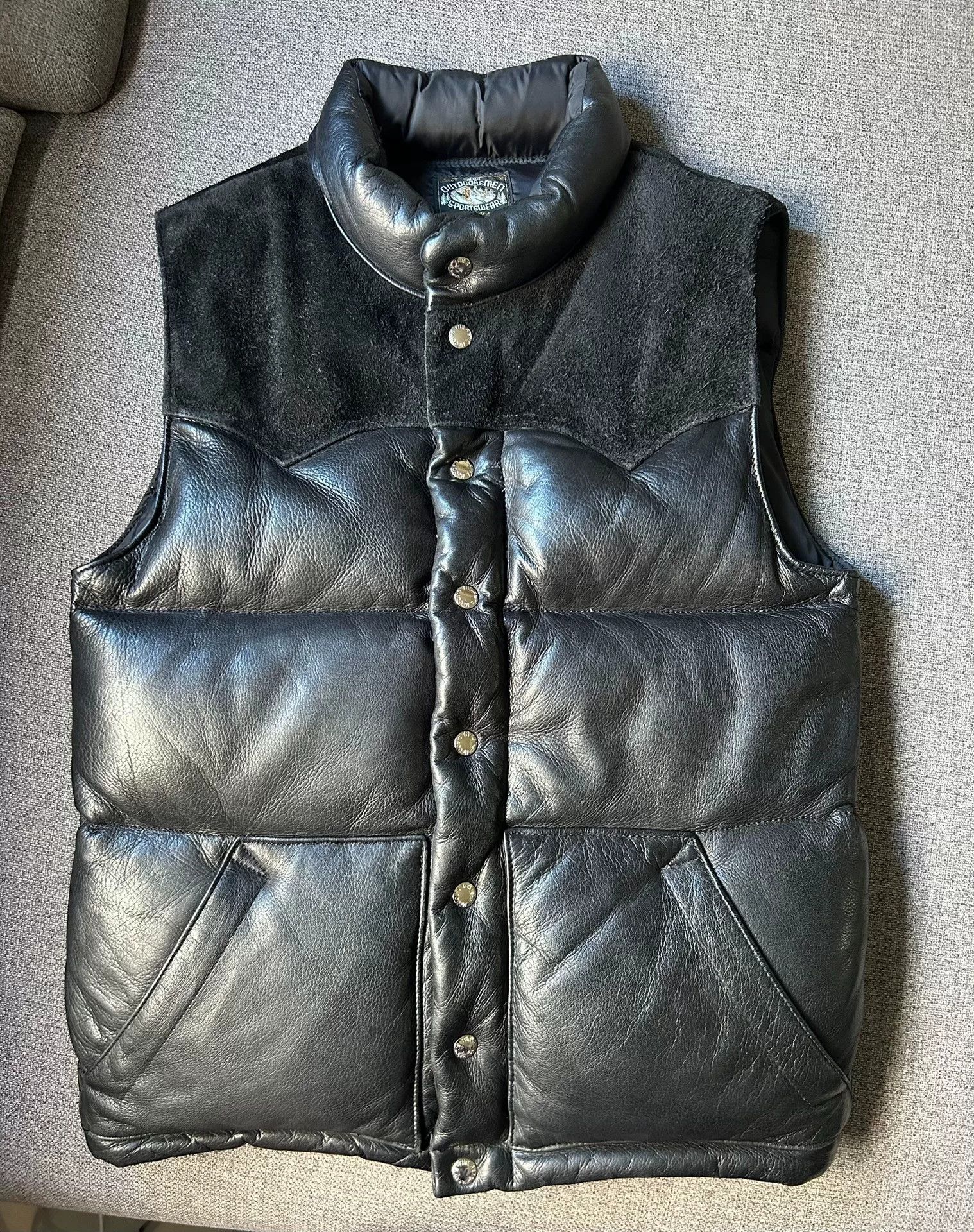 The Real McCoy's real mccoy leather down vest for men Size US M / EU 48-50 / 2 - 1 Thumbnail