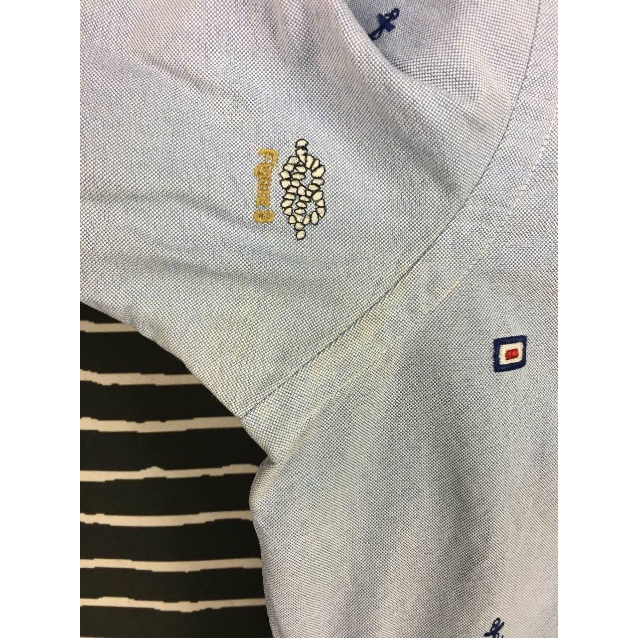 Ralph Lauren × Vintage Vtg Ralph Lauren Nautical Embroidered Oxford Shirt Size US S / EU 44-46 / 1 - 4 Thumbnail