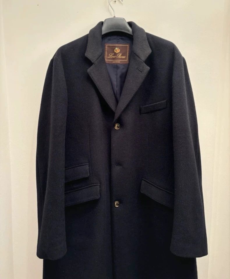 Loro Piana Loro Piana Navy Cashmere Coat Size US XL / EU 56 / 4 - 1 Thumbnail