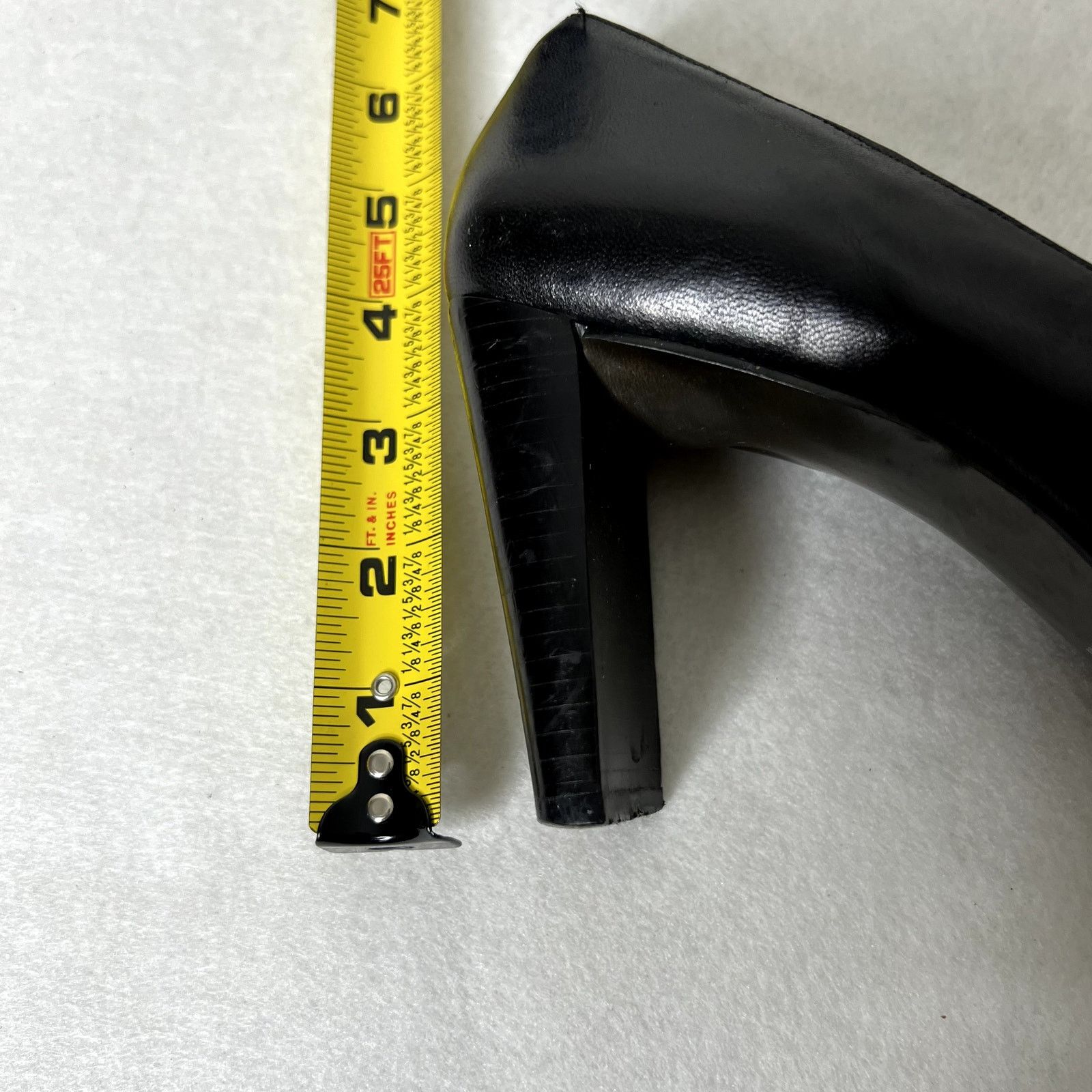Nine West Nine West Black Leather Peep Toe Heels Size US 7 / IT 37 - 7 Thumbnail