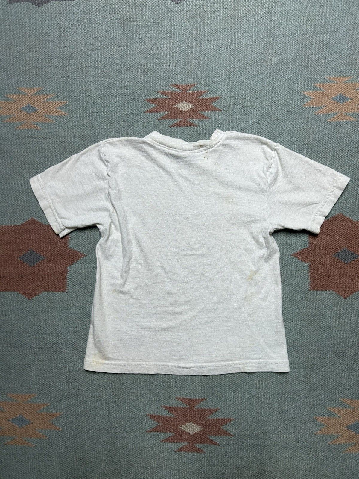 Vintage Vtg blank white t shirt fruit loom distress kids M baby tee Size XS / US 0-2 / IT 36-38 - 7 Thumbnail
