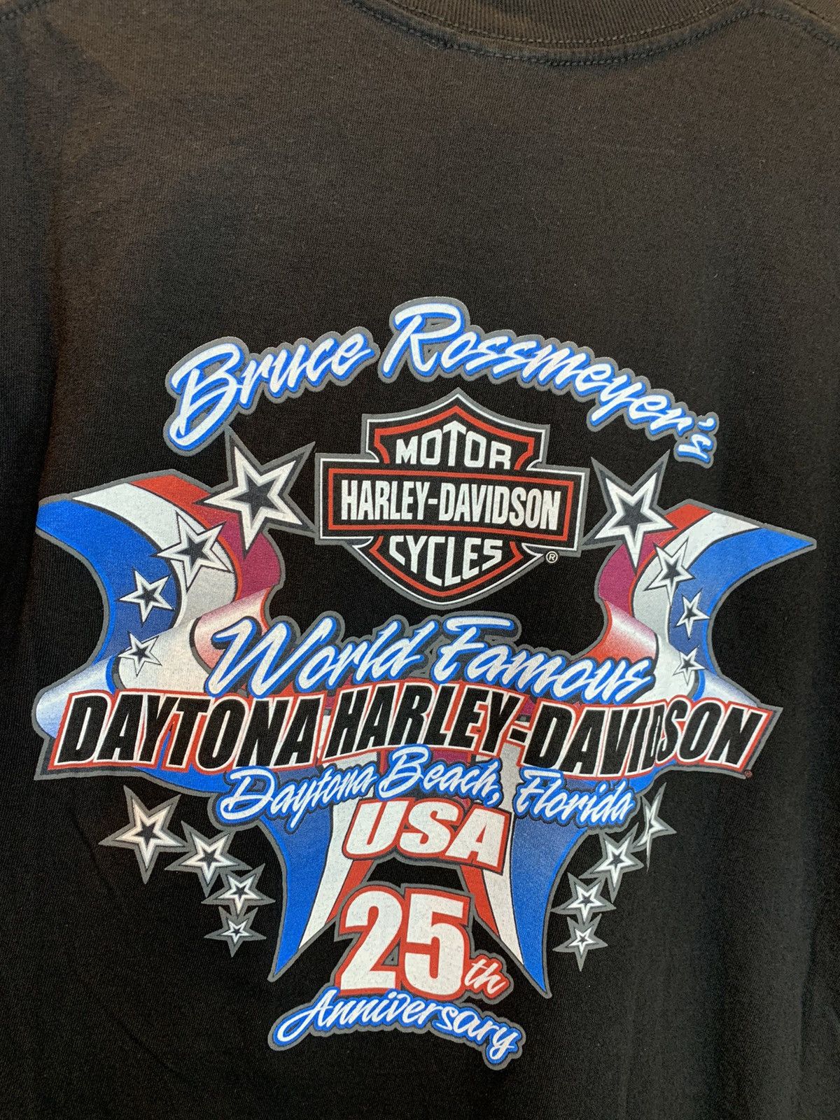 Harley Davidson RARE* Vintage Harley Davidson Daytona 25th Biker Art T-Shirt Size US XL / EU 56 / 4 - 5 Thumbnail