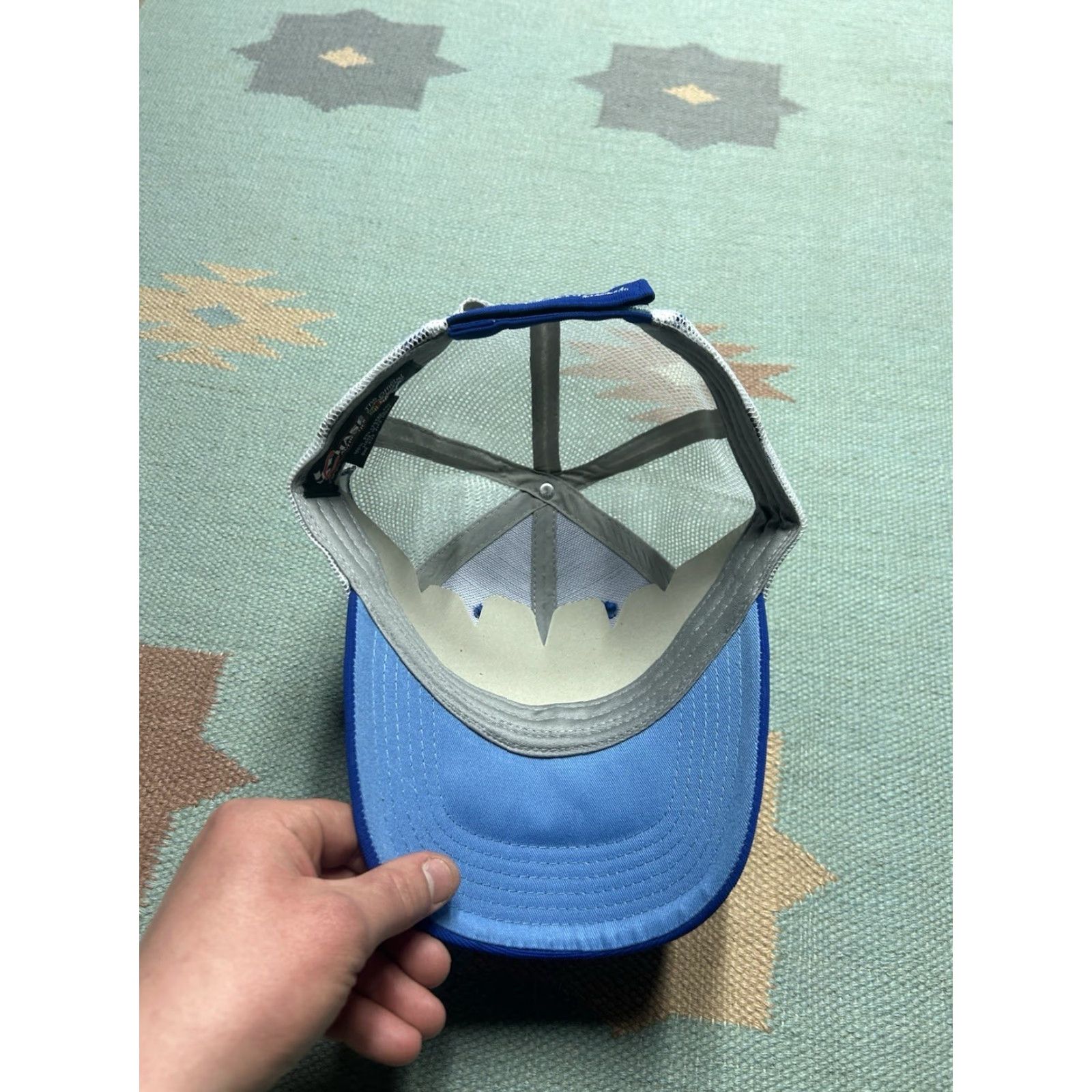 NASCAR VINTAGE Clint Bowyer Strapback hat cap nascar racing peak oil patch blue white NOS Size ONE SIZE - 5 Thumbnail