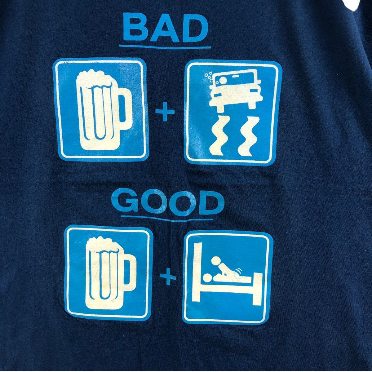 Vintage Vintage Bad Good Graphics T-Shirt Size US L / EU 52-54 / 3 - 3 Thumbnail