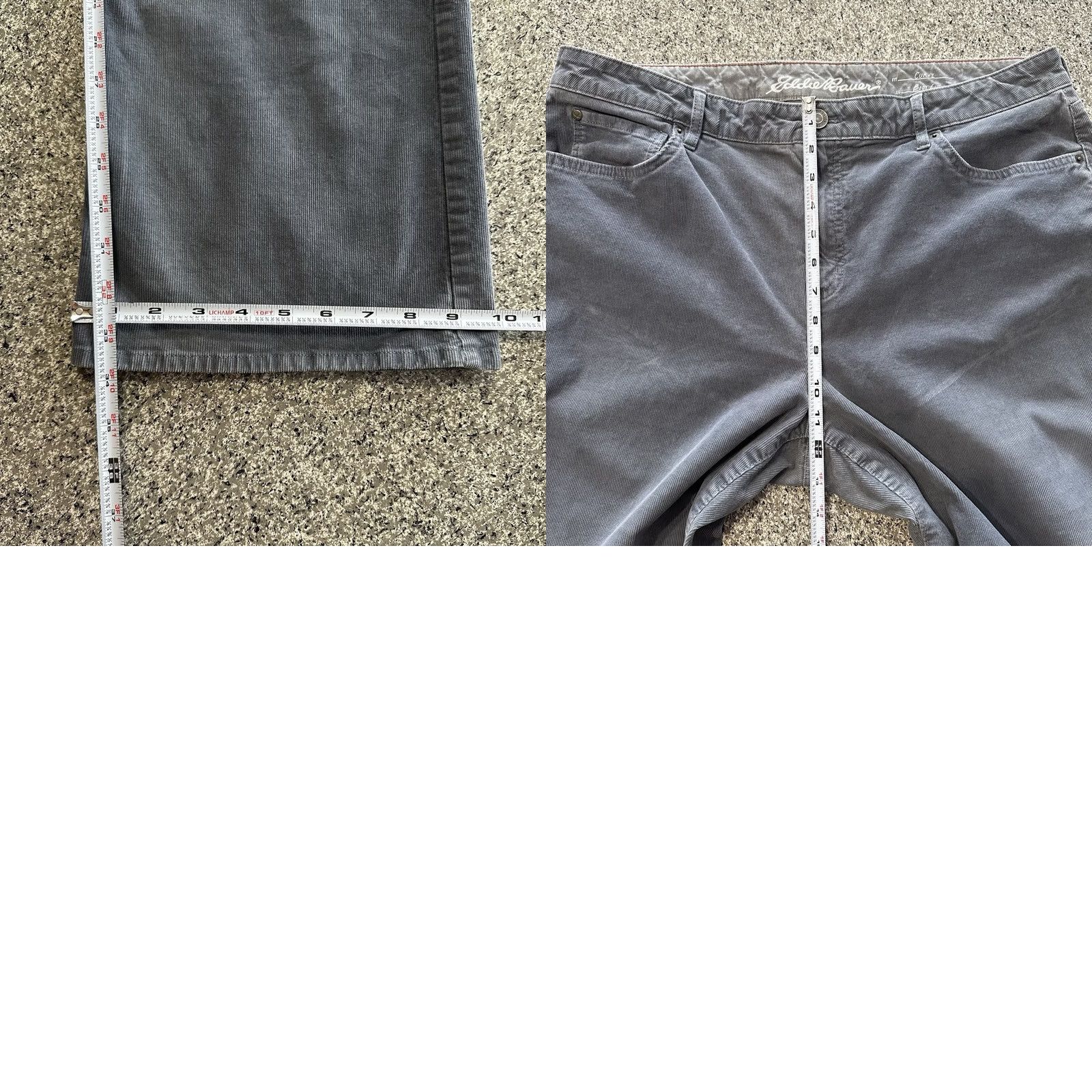 Eddie Bauer Eddie Bauer Pants Womens 16 Tall 36x34 Curvy Bootcut Corduroy Gray Stretch Size 16 Size 25" / US 0 / IT 36 - 8 Thumbnail