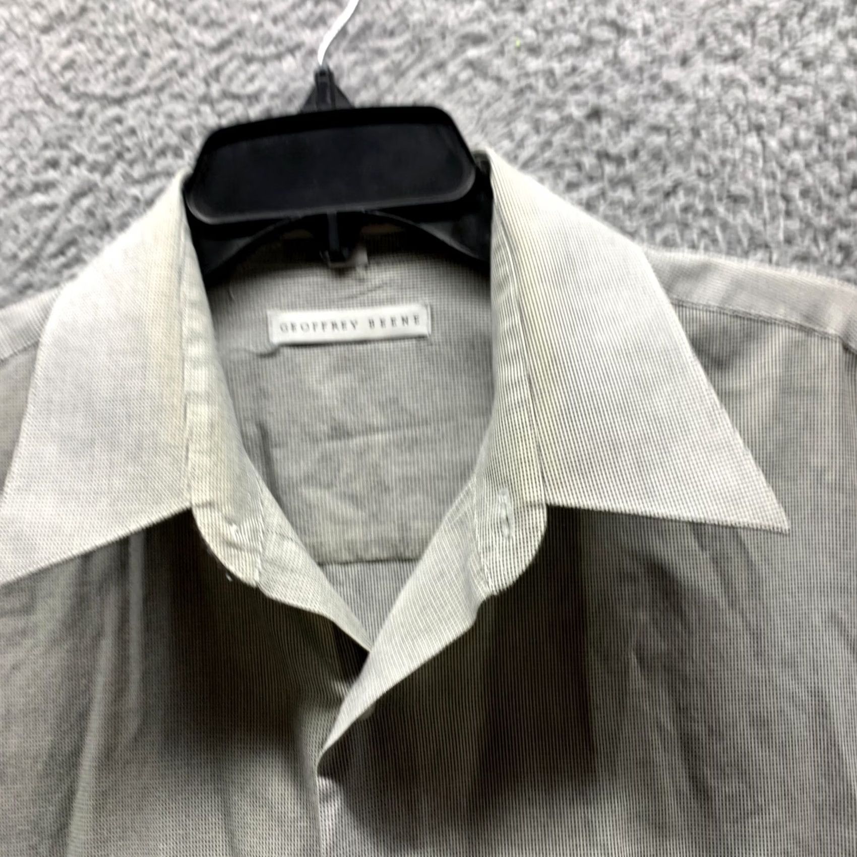 Geoffrey Beene Geoffrey Beene Shirt Mens 16.5 Large Gray Oxford Cotton Button-Up Vintage 80s 90s Casual Regular Collar Mens Size US XL / EU 56 / 4 - 5 Thumbnail