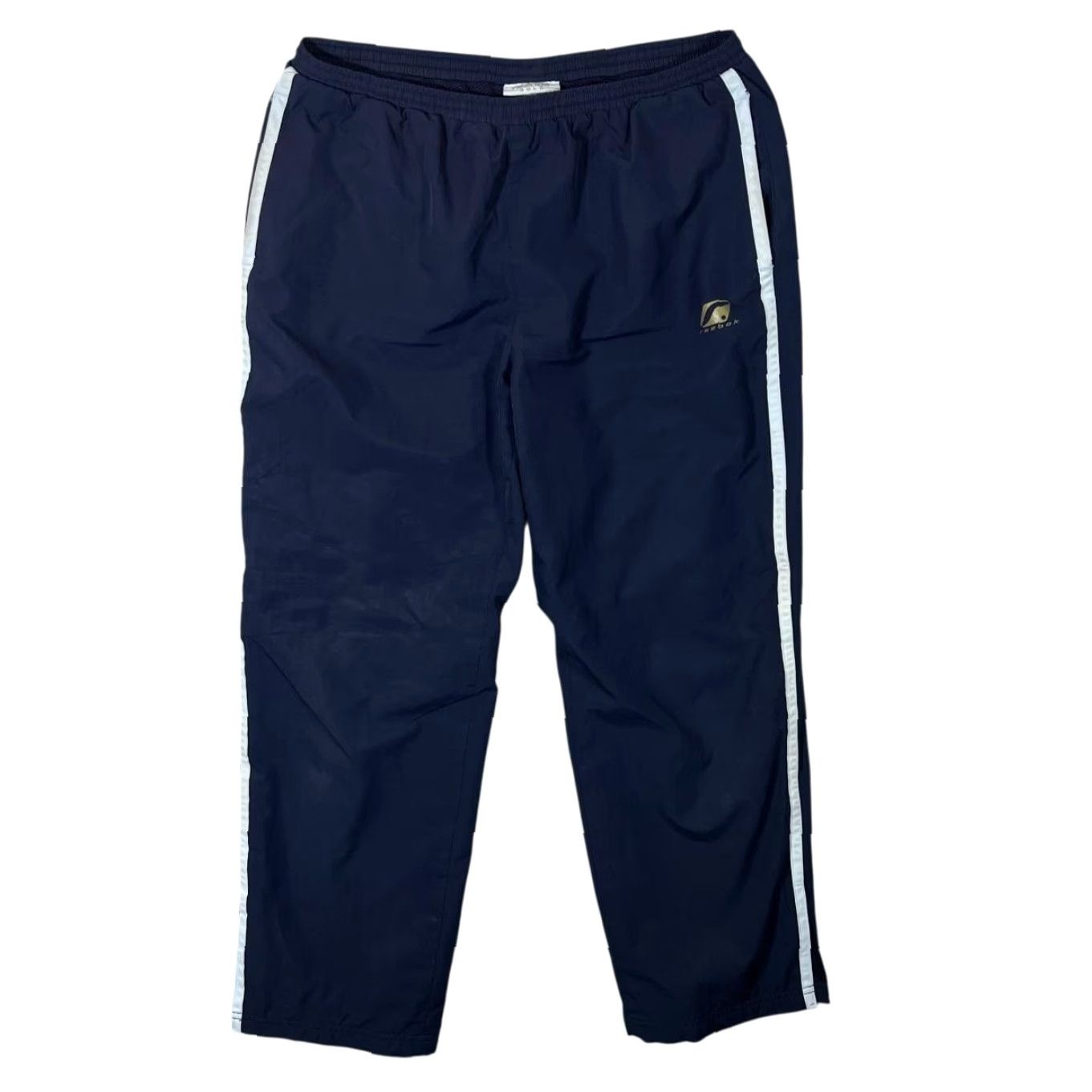 Reebok Reebok Track Pants Navy 00s Women's UK 12 Straight Cuff Trousers Gym & Training Size 34" / US 12 / IT 48 - 3 Thumbnail