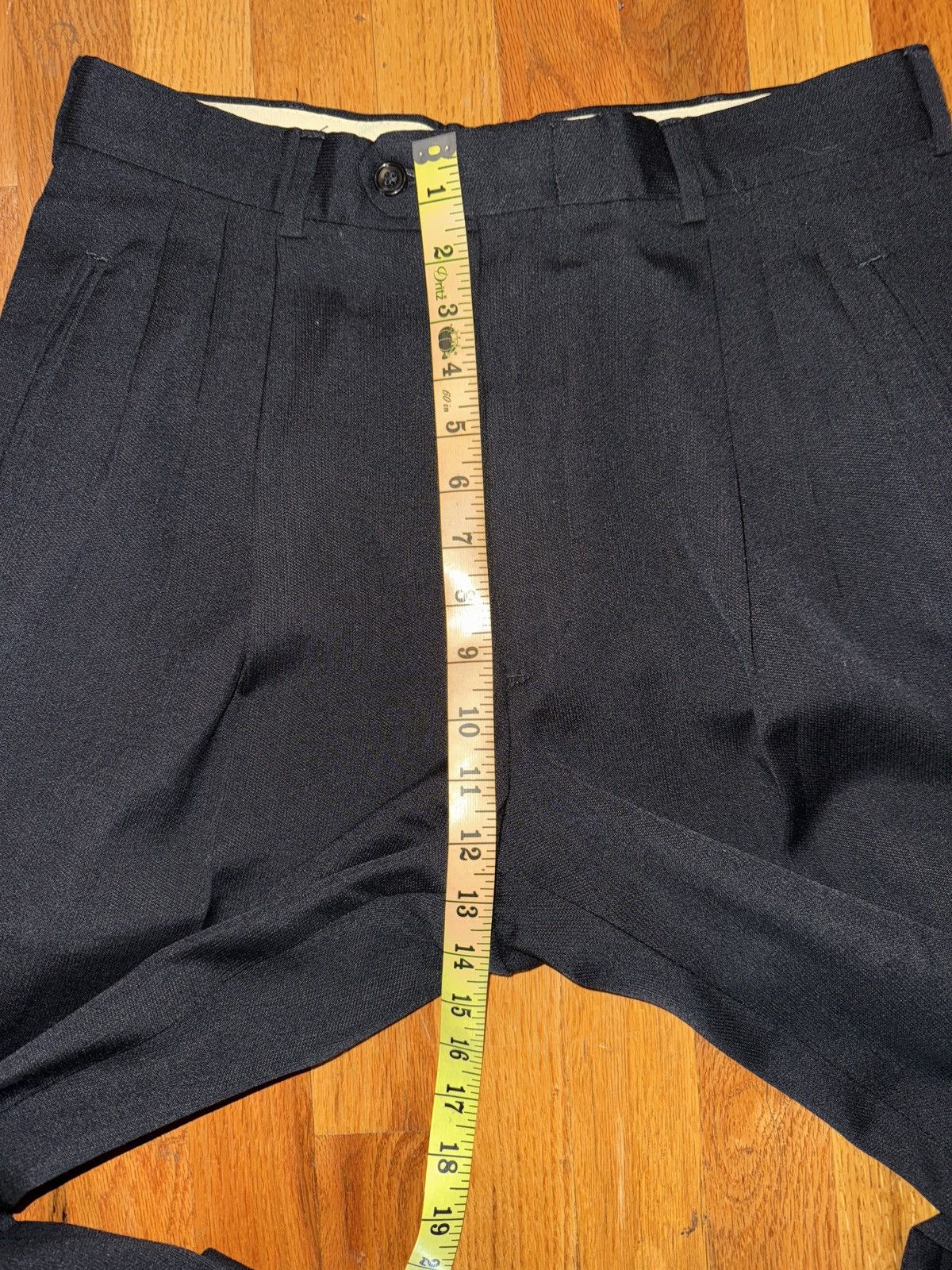Yves Saint Laurent YSL Pour Homme Black Triple Pleat Trousers 32R Size 38R - 7 Thumbnail