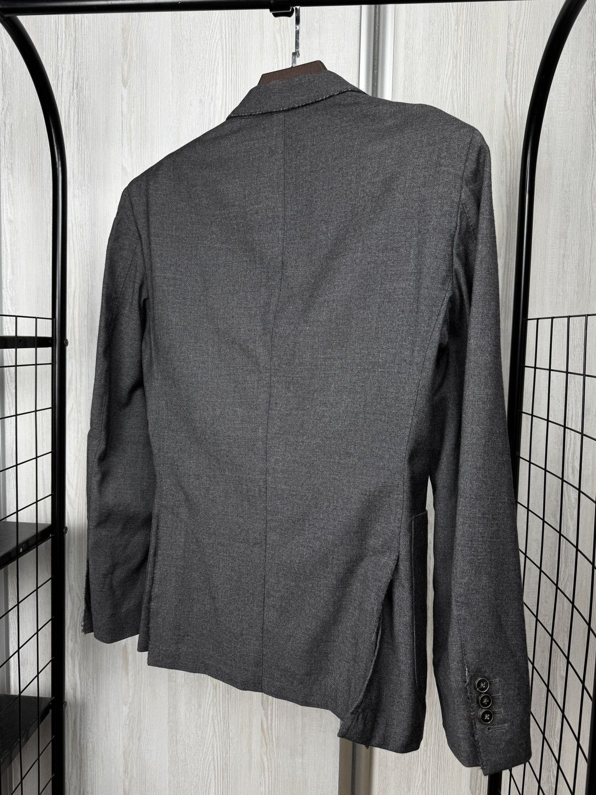 Dolce & Gabbana Dolce & Gabbana grey wool distressed made in Italy blazer Size 36R - 9 Thumbnail