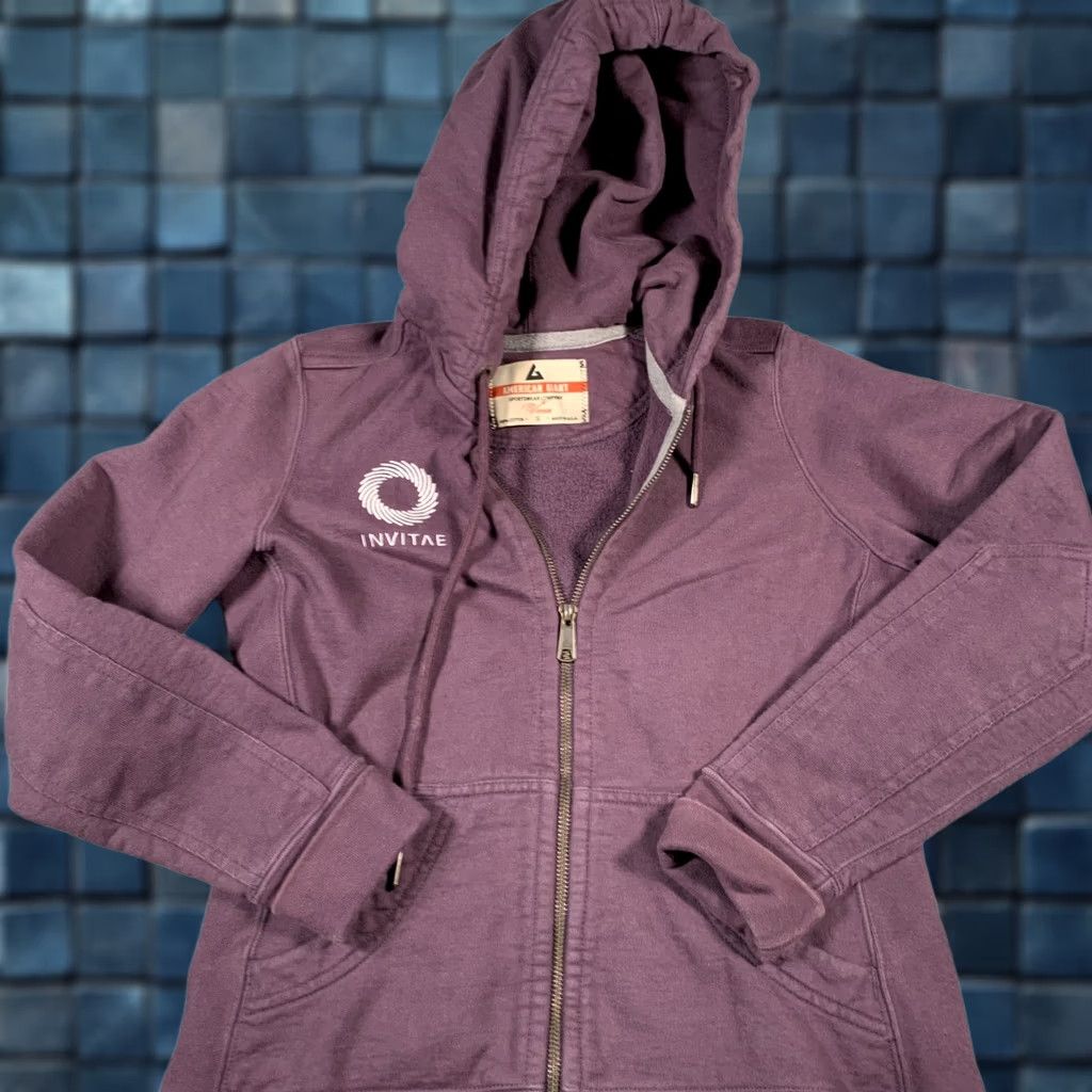 Vintage VINTAGE? No — American Giant Hoodie Womens Small Purple Full Zip Made in USA Invitae Logo Size S / US 4 / IT 40 - 1 Thumbnail