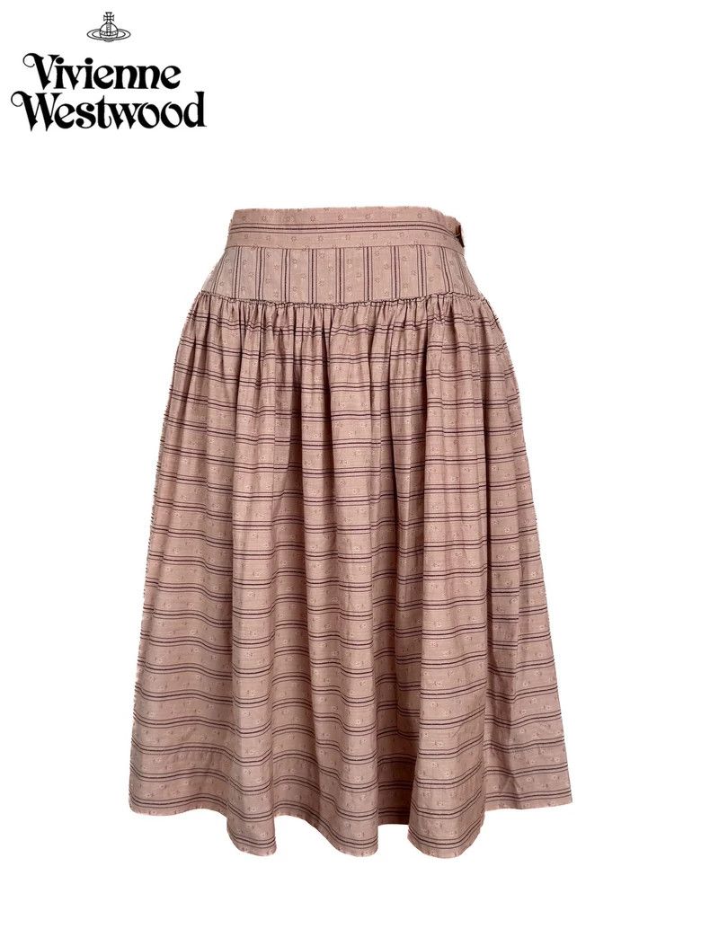 Vivienne Westwood size3 Pink embroidered pleated skirt