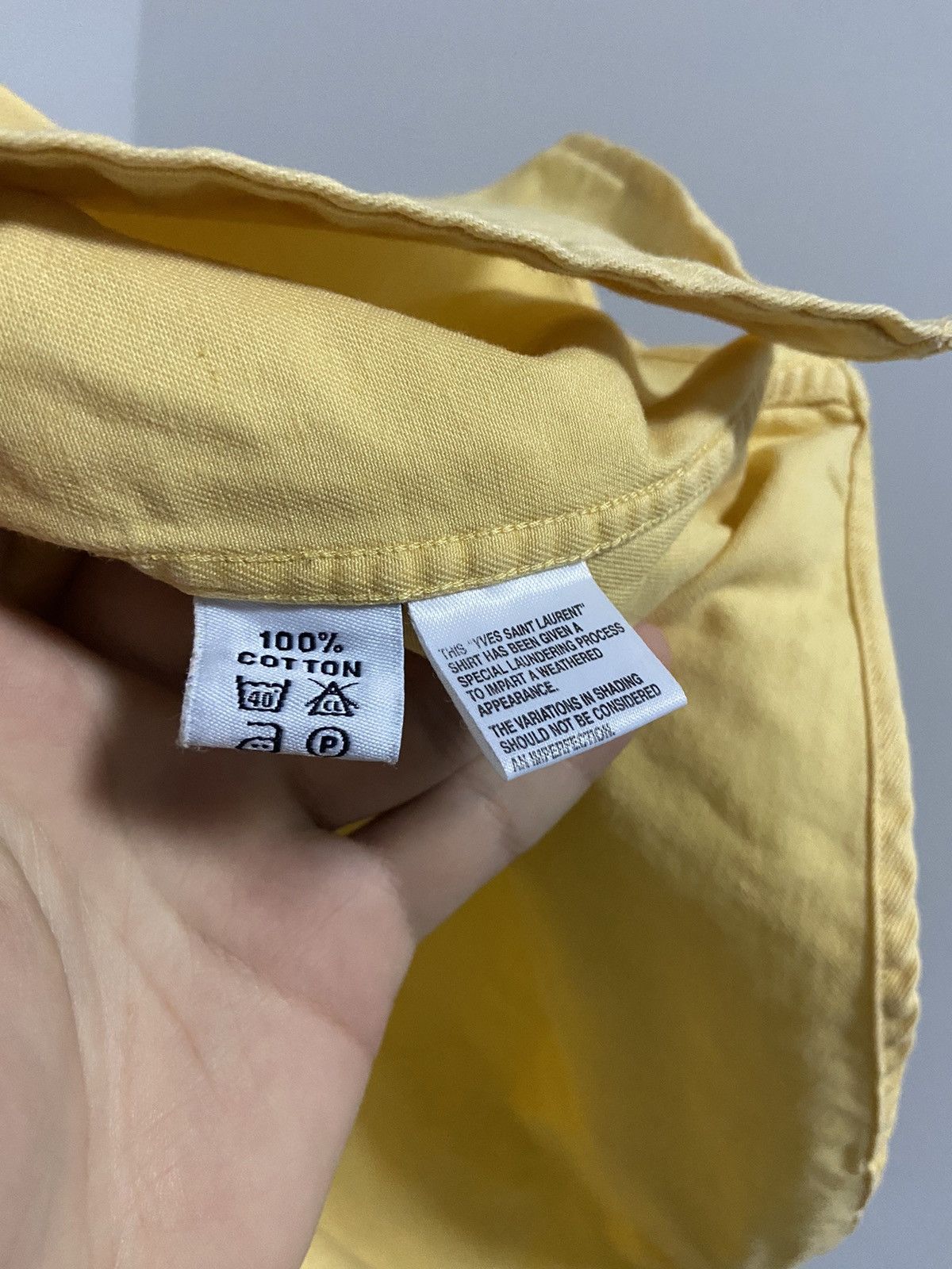 Vintage × Yves Saint Laurent Yves Saint Laurent Vintage Button Ups Luxury Small Logo YSL Size US M / EU 48-50 / 2 - 5 Thumbnail