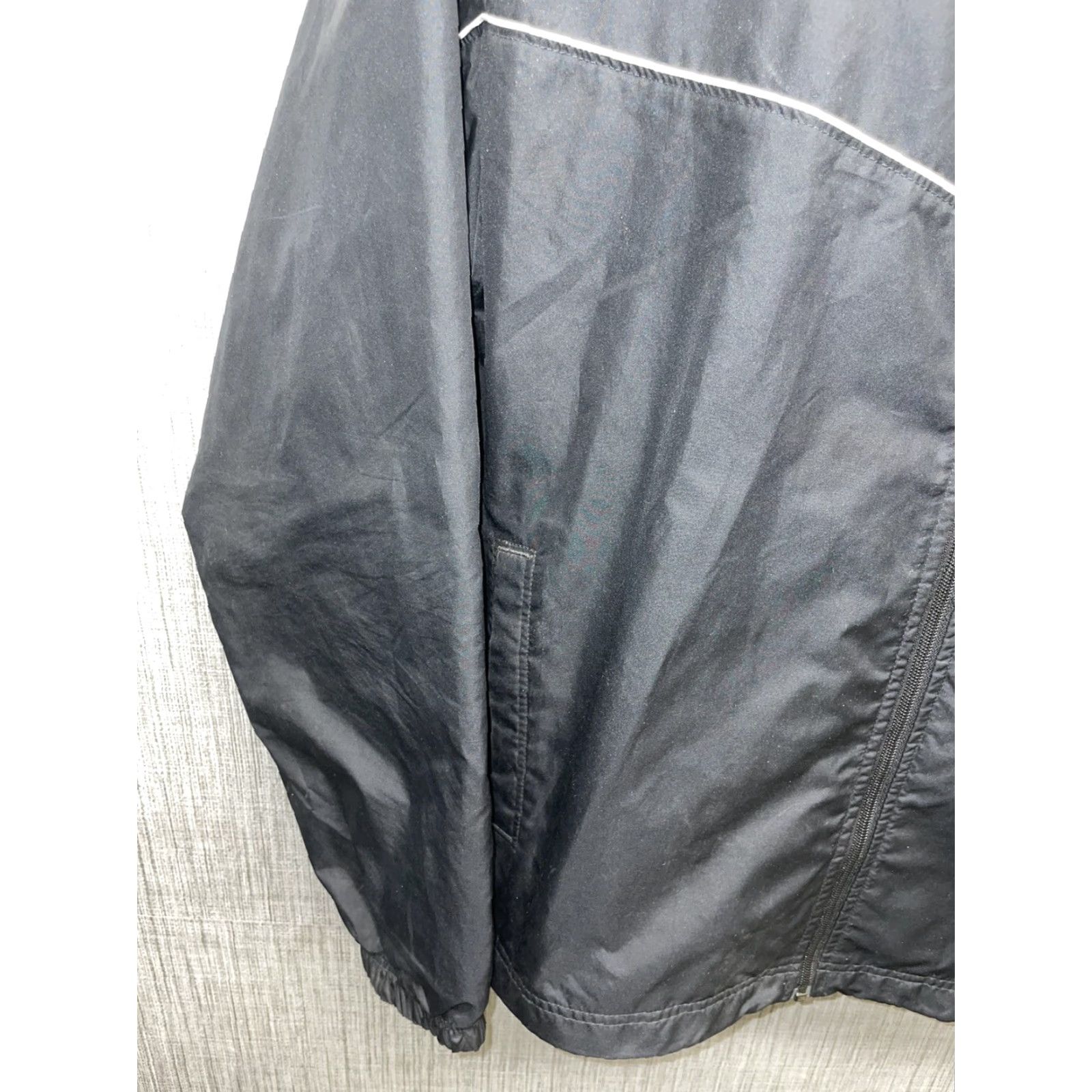 Nike Nike Polyester Black/White Full Zip WindBreaker Track Style Jacket Mens 2XL Size US XXL / EU 58 / 5 - 4 Thumbnail