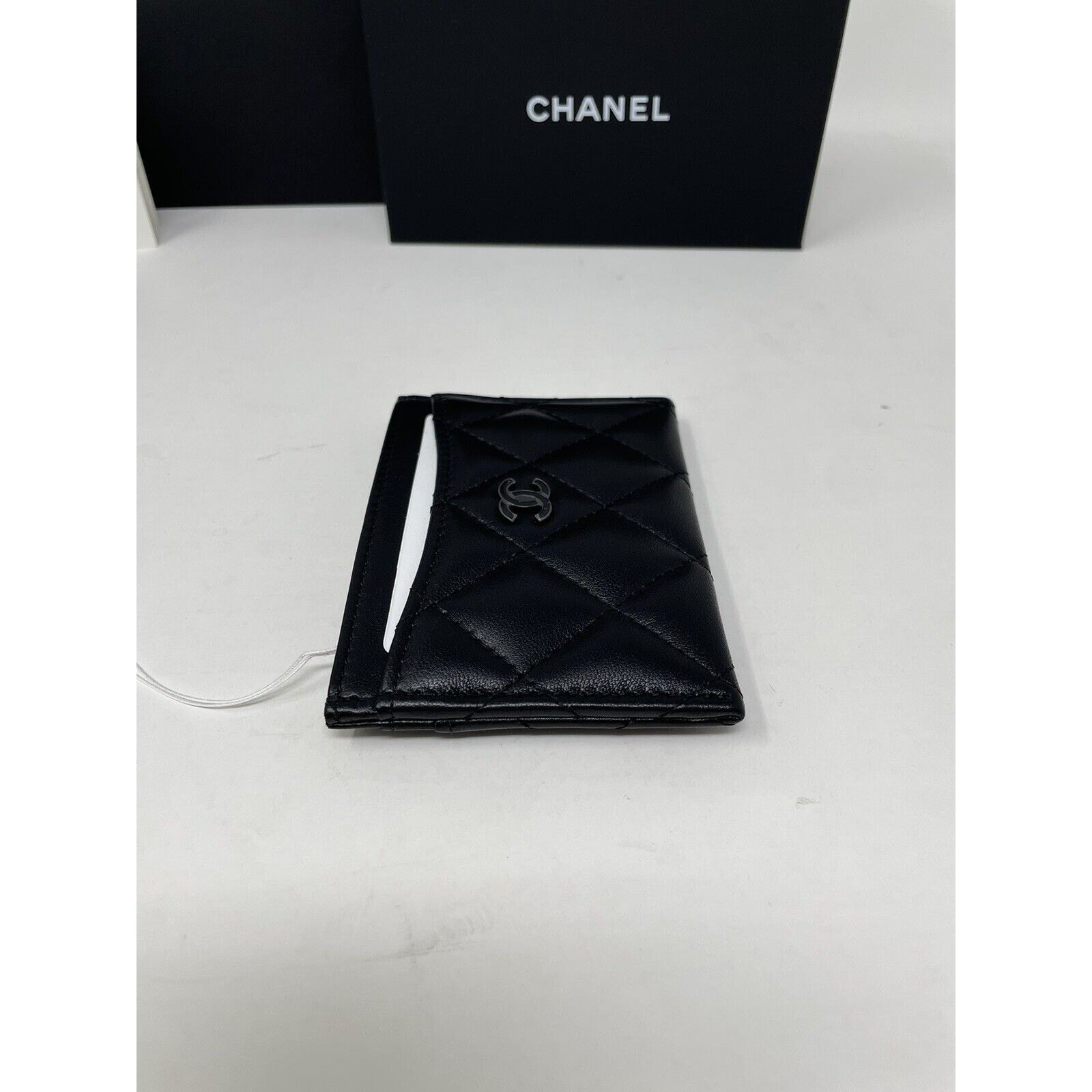 Chanel Chanel Classic Flat So Black Card Holder Lambskin Leather24S Size ONE SIZE - 5 Thumbnail