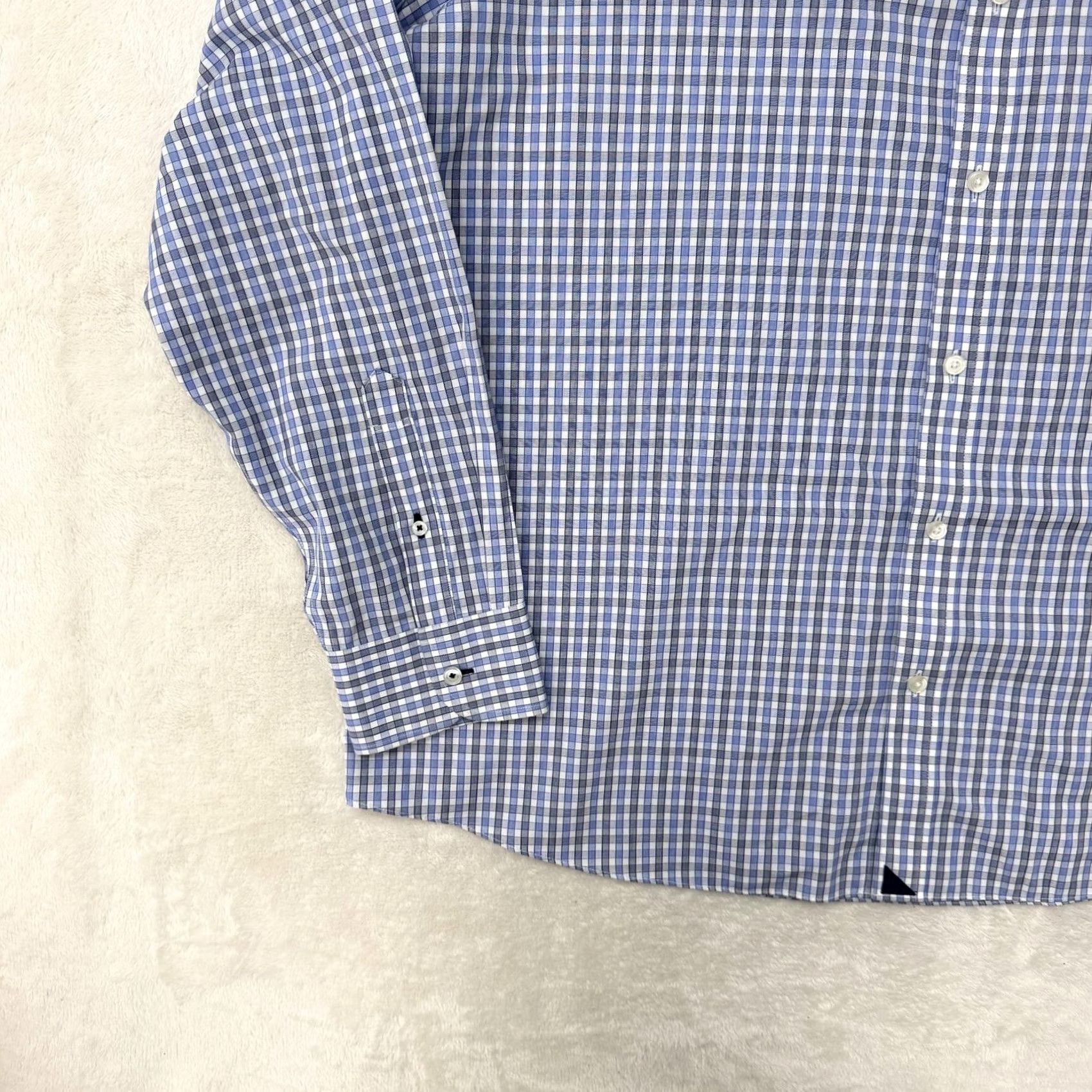 UNTUCKit UNTUCKit Shirt Mens 3XL Blue Check Wrinkle Free Button Up Long Sleeve Cotton Shirt Mens 3XL Blue Check Wrinkle Resistant Button-Up Collared Size US XXL / EU 58 / 5 - 6 Thumbnail