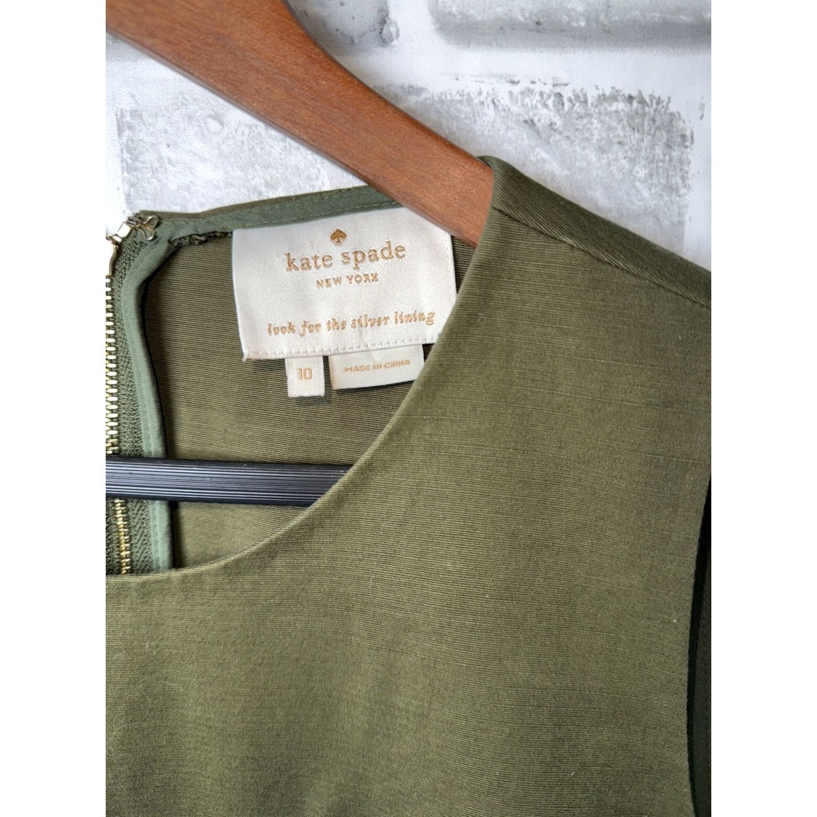 Vintage Kate Spade NEW YORK Stretch Cotton Peplum Sheath Dress 10 Womens Size L / US 10 / IT 46 - 2 Thumbnail