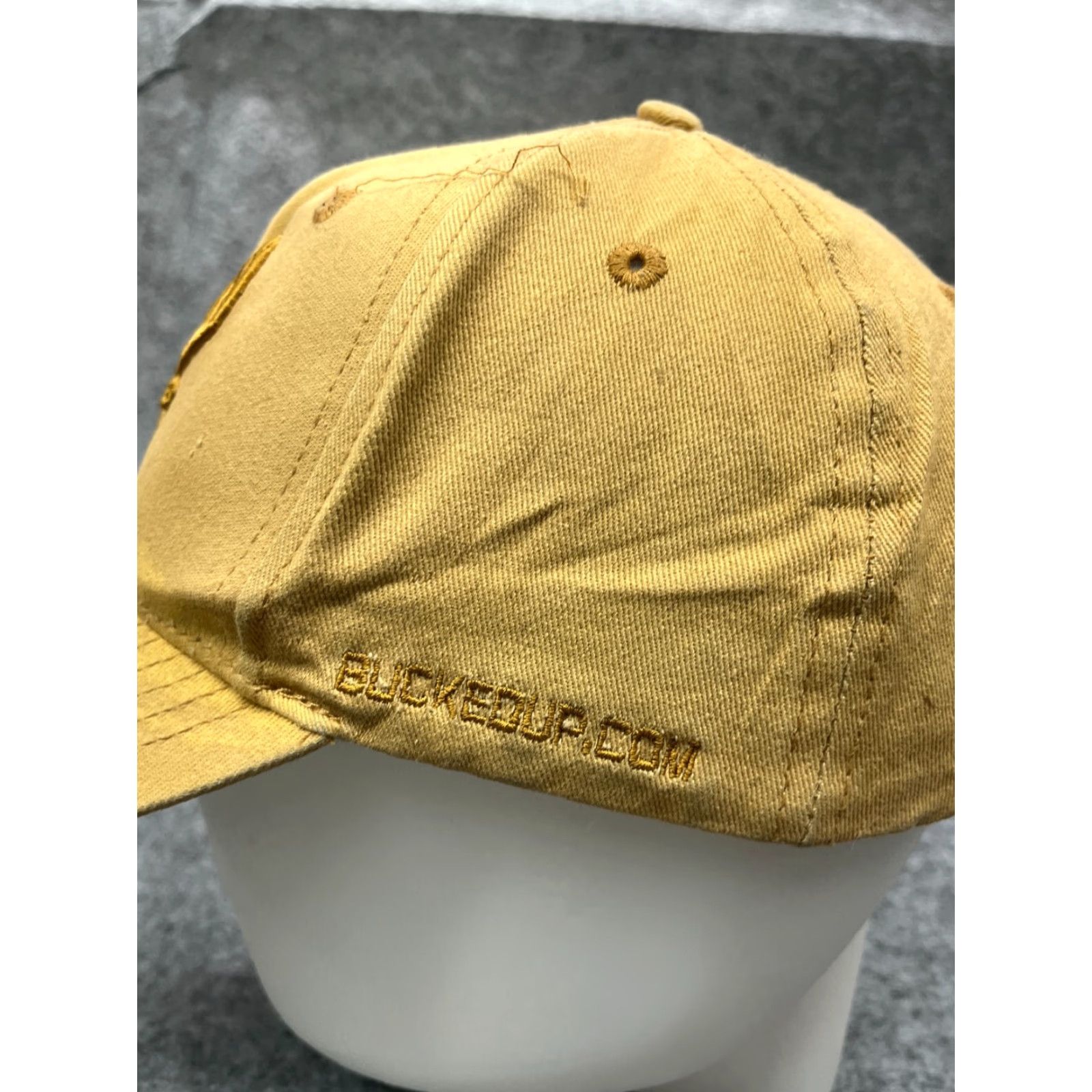 Vintage Bucked Up Hat Cap Snap Back Adult Beige 100% Cotton Camp Outdoors Baseball Cap Mens Beigh? Size ONE SIZE - 5 Thumbnail