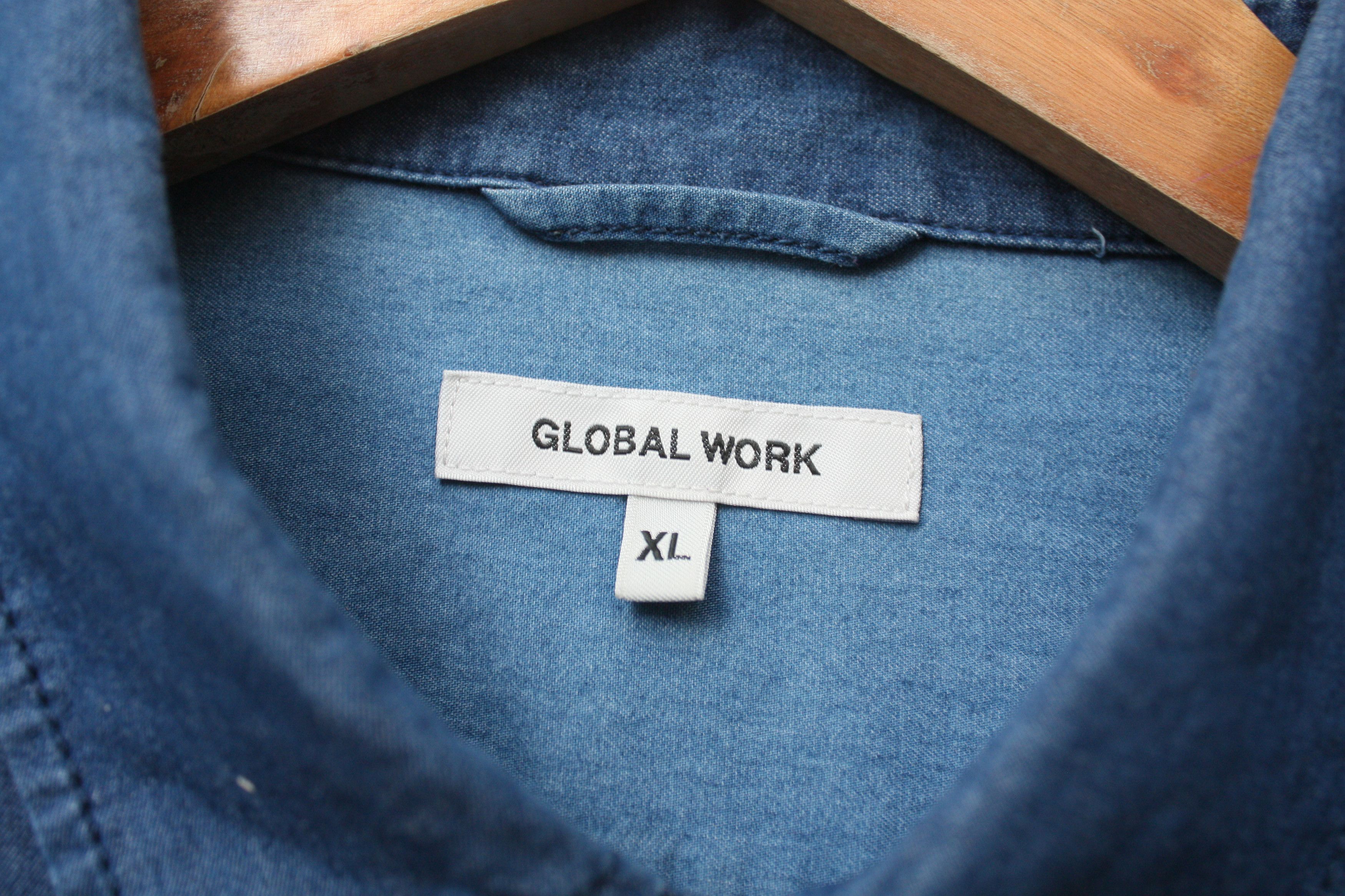 Global Work Global Work Denim Blue Patch Work Shirt Size US L / EU 52-54 / 3 - 6 Thumbnail