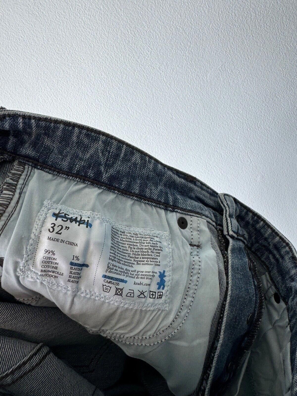 Ksubi Ksubi mens denim jean van winkle 32 blue buzzed dollar box Size US 32 / EU 48 - 8 Thumbnail