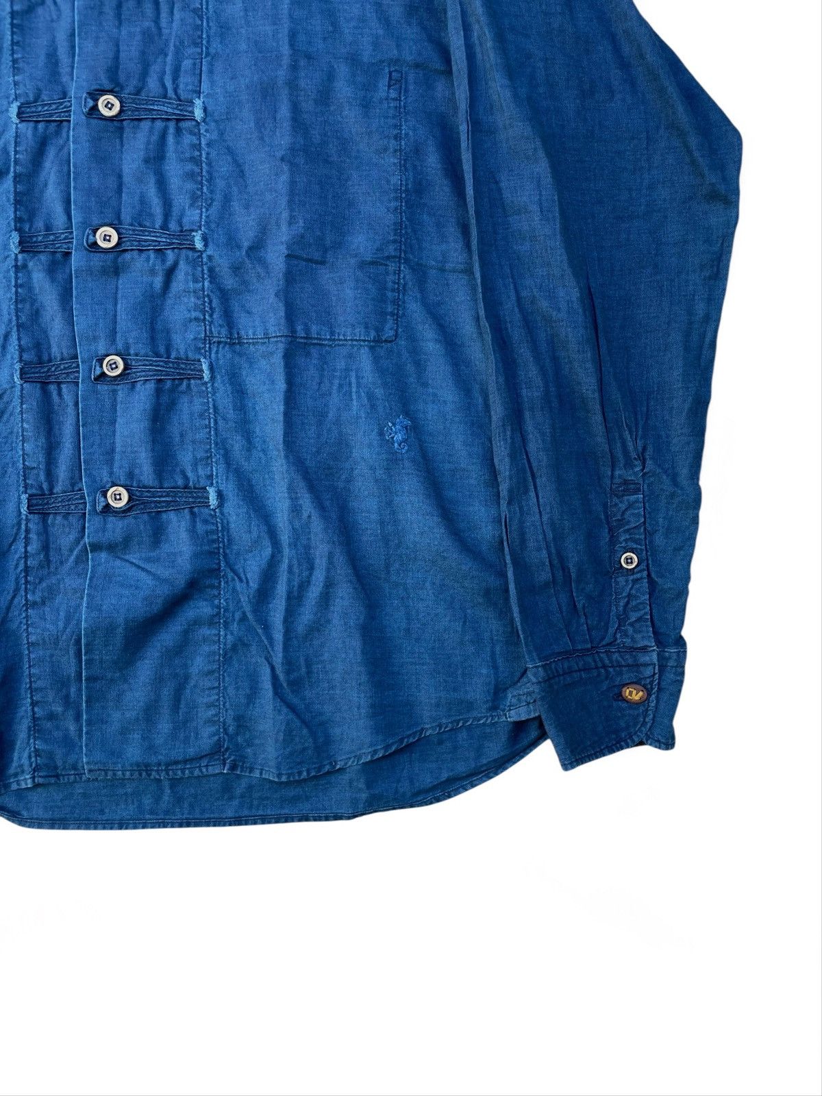 Japanese Brand 45rpm Indigo Dyed Unique Flap Japan Soft Denim Shirt Size US L / EU 52-54 / 3 - 2 Thumbnail