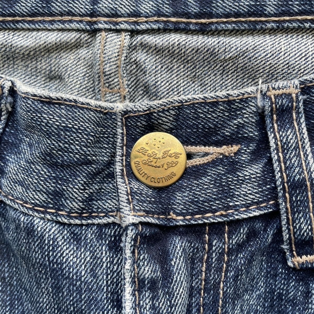 Japanese Brand Vintage Takeo Kikuchi Japan Distressed Faded Jeans Pants W33 Size US 33 - 6 Thumbnail