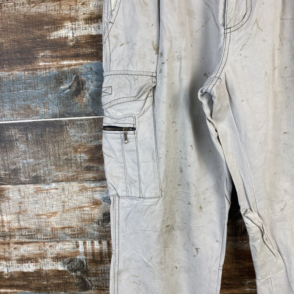 Japanese Brand DL Suolotions White Cargo Multipocket Pants #C967 Size 25" / US 0 / IT 36 - 10 Thumbnail