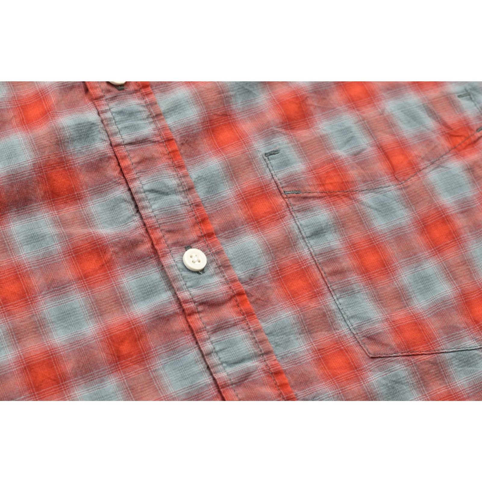 Mountain Hardwear Mountain Hardwear Shirt Mens XXL Gray Orange Plaid Short Sleeve Hiking Outdoor Button-Up Collared Pocketed Casual Outdoor Size US XXL / EU 58 / 5 - 4 Thumbnail