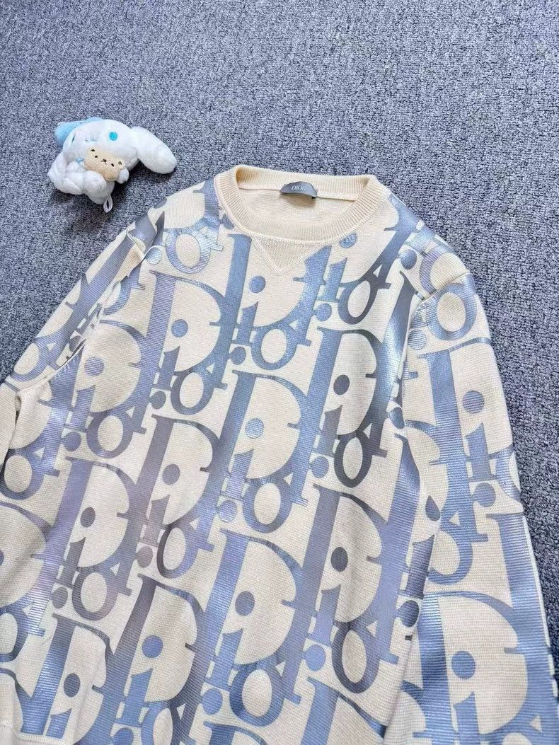 Dior Dior Ivory Reflective Logo Knit Sweater-2505 Size US XS / EU 42 / 0 - 3 Thumbnail