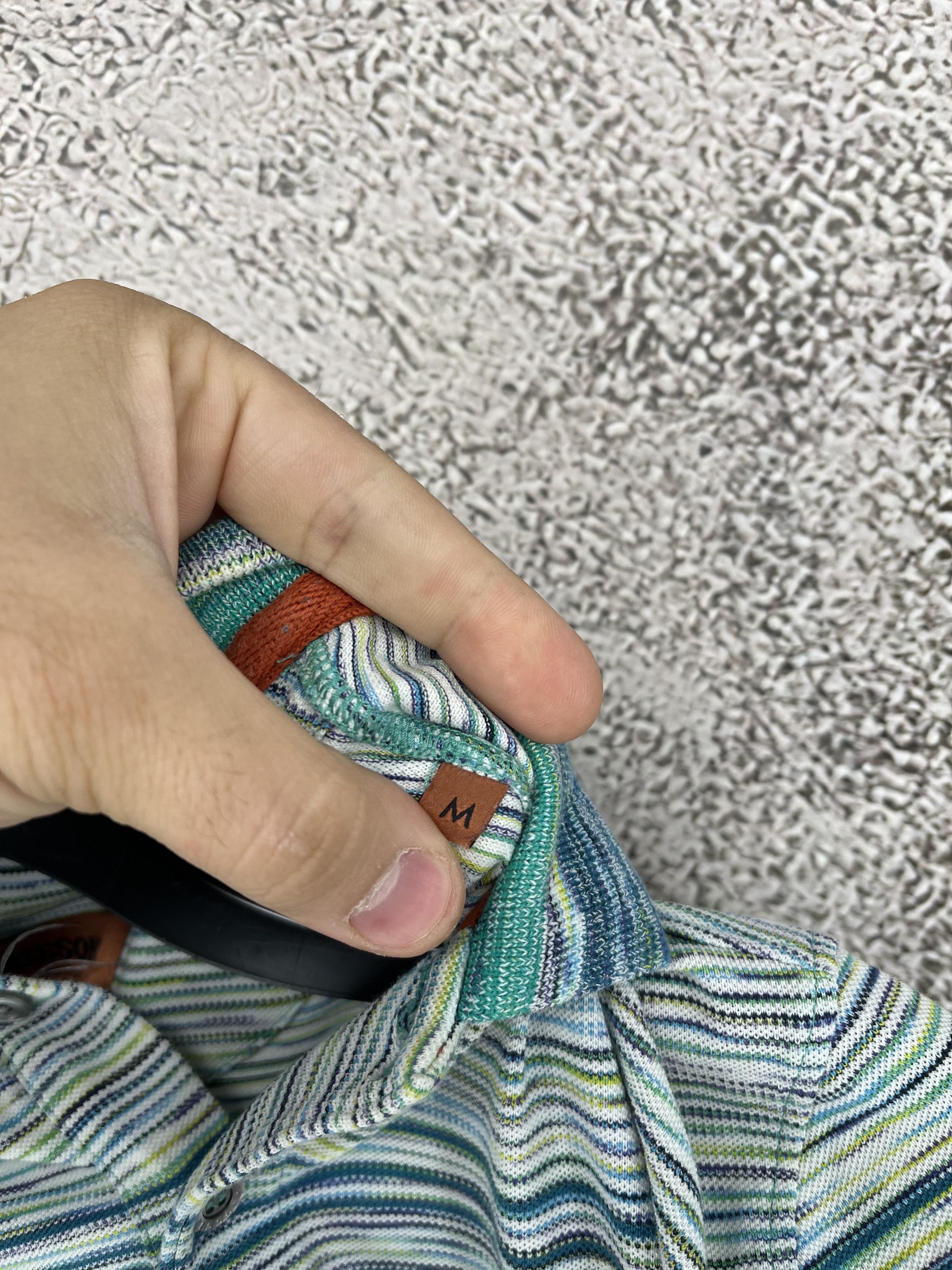 Missoni Rare Missoni Signature Blue Stripe Crewneck Tee Size-M Size US M / EU 48-50 / 2 - 8 Thumbnail