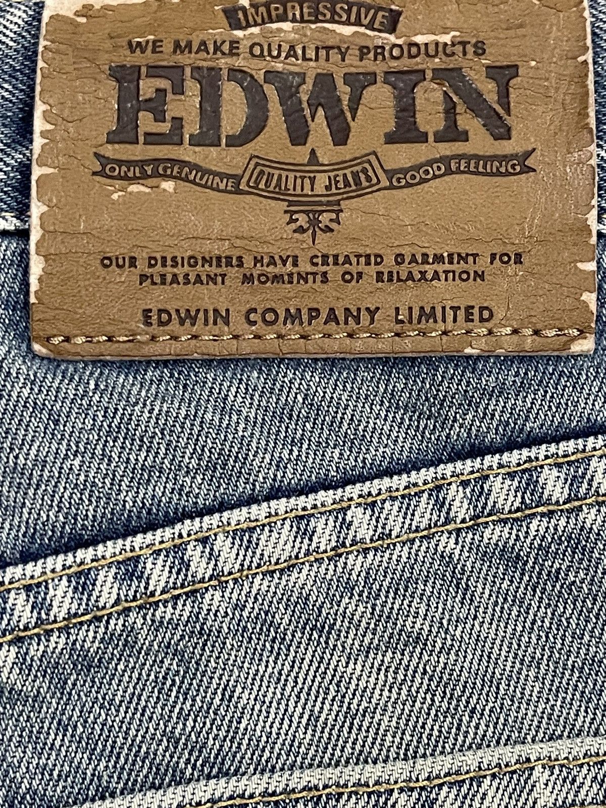 Edwin Vintage Edwin Blue Faded Wash Distressed Style Loose Jeans Size US 32 / EU 48 - 9 Thumbnail